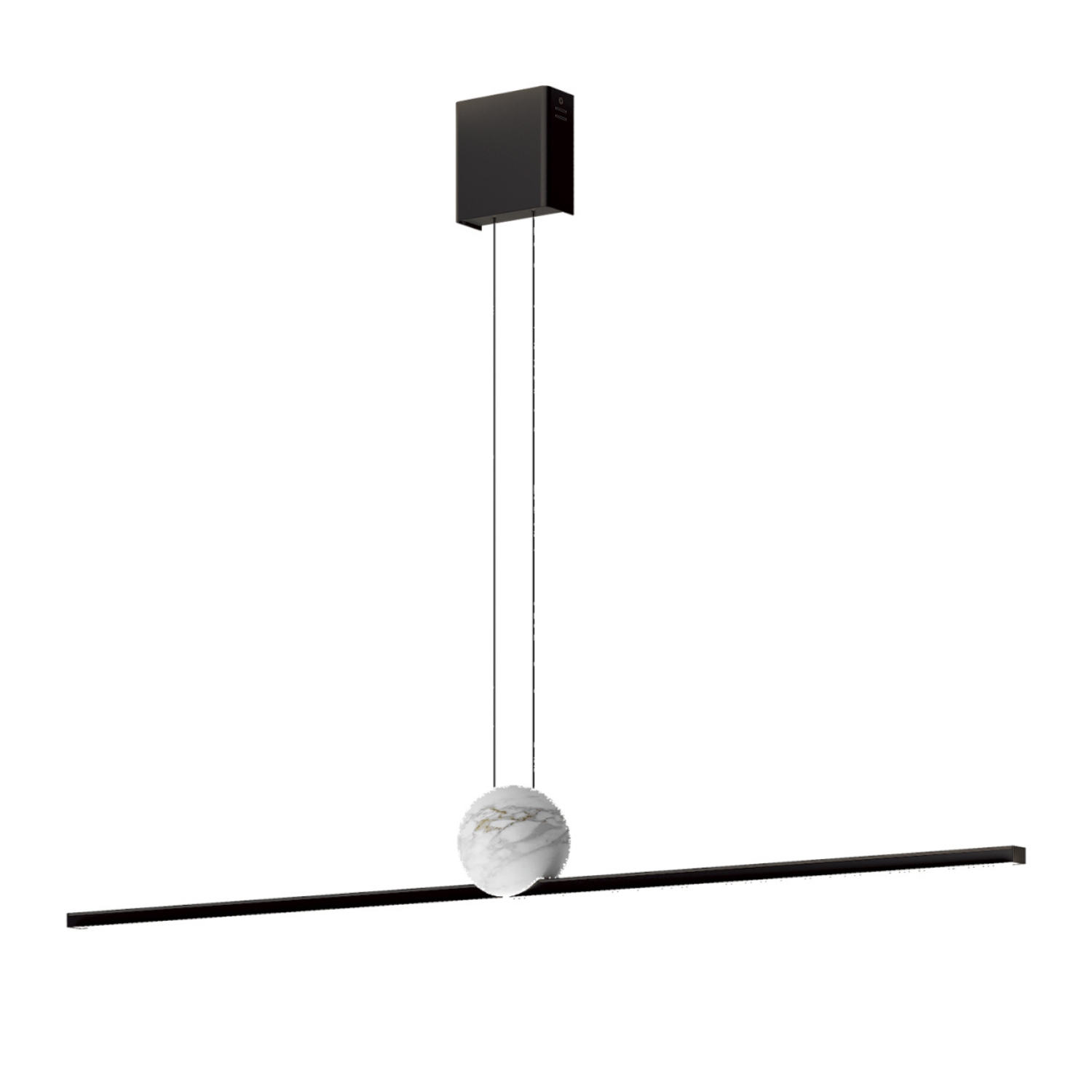 Regolo Matt Black Ruler Pendant