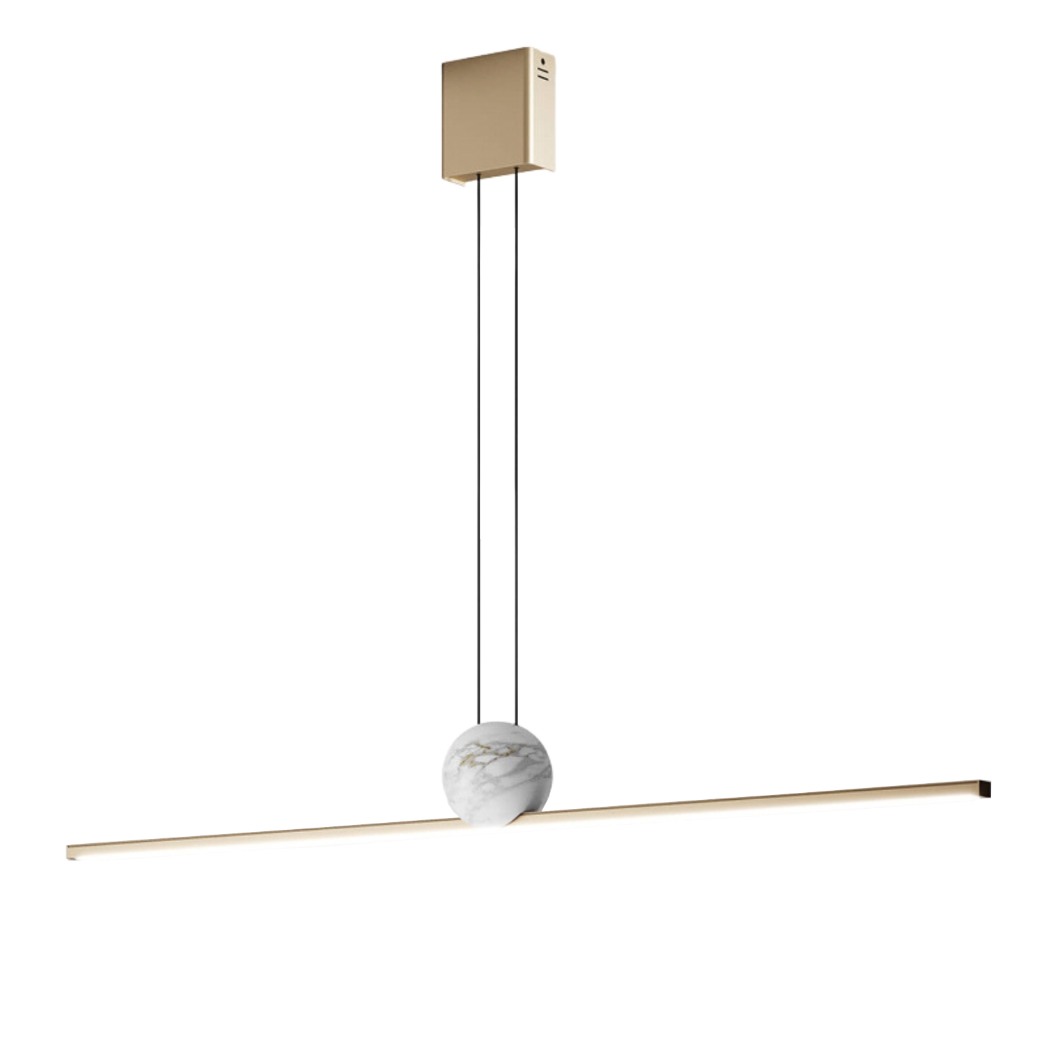 Regolo Matt Champagne Ruler Pendant