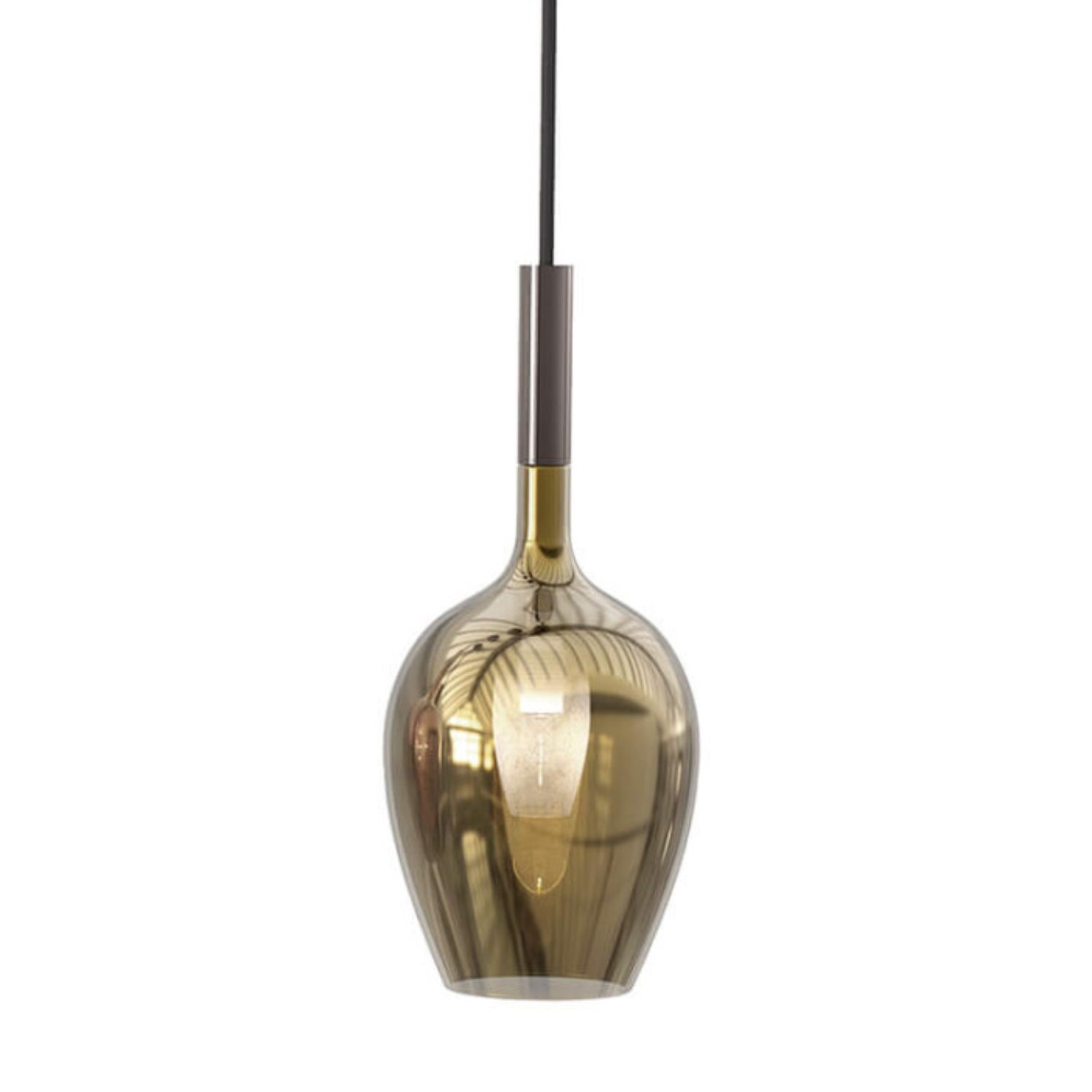 Rose Shiny Gold Wine Glass Pendant