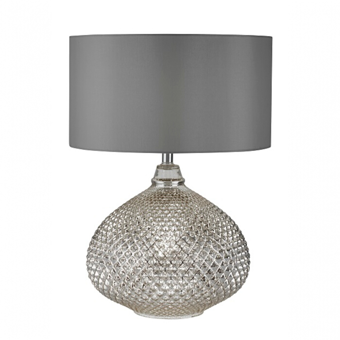 Avida Silver Textured Glass Table Lamp