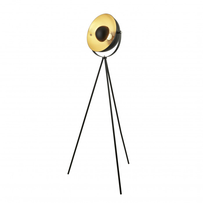 Crotone Black Tripod Floor Lamp