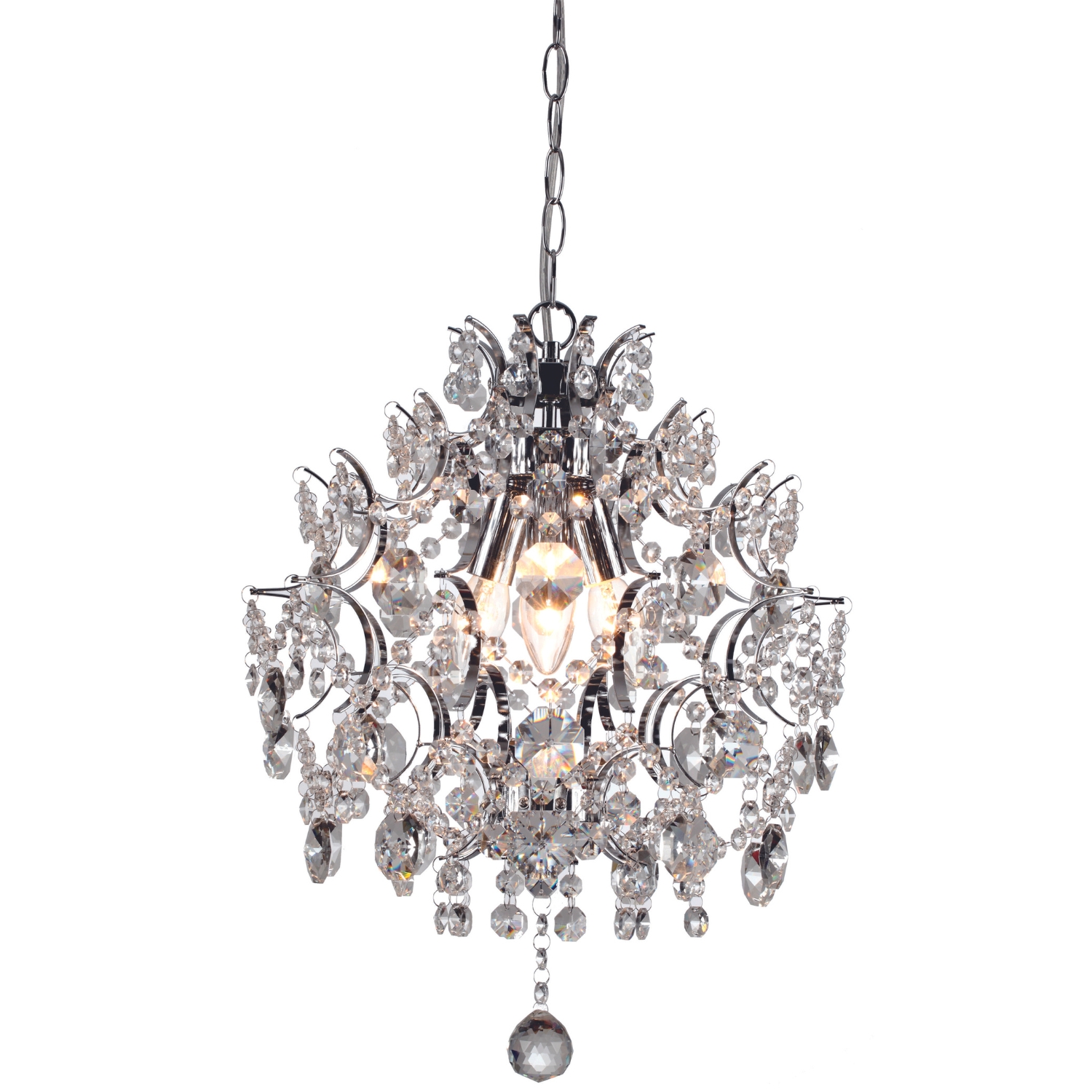 Mystique Chrome Crystal Pendant Light