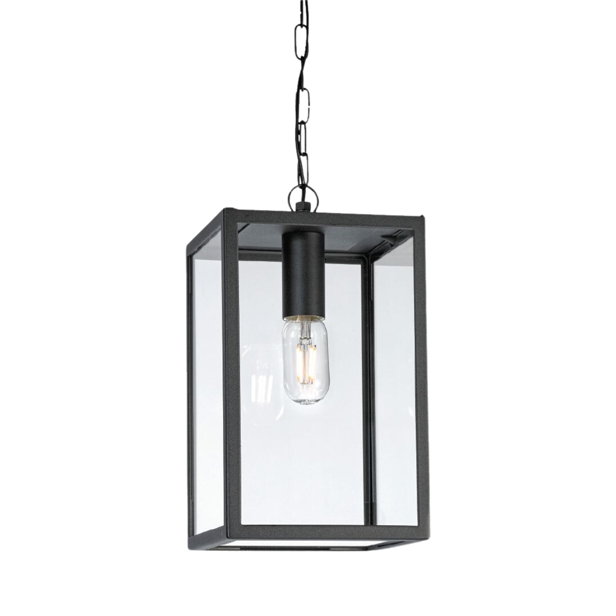 Lofoten Black Glass Box Pendant