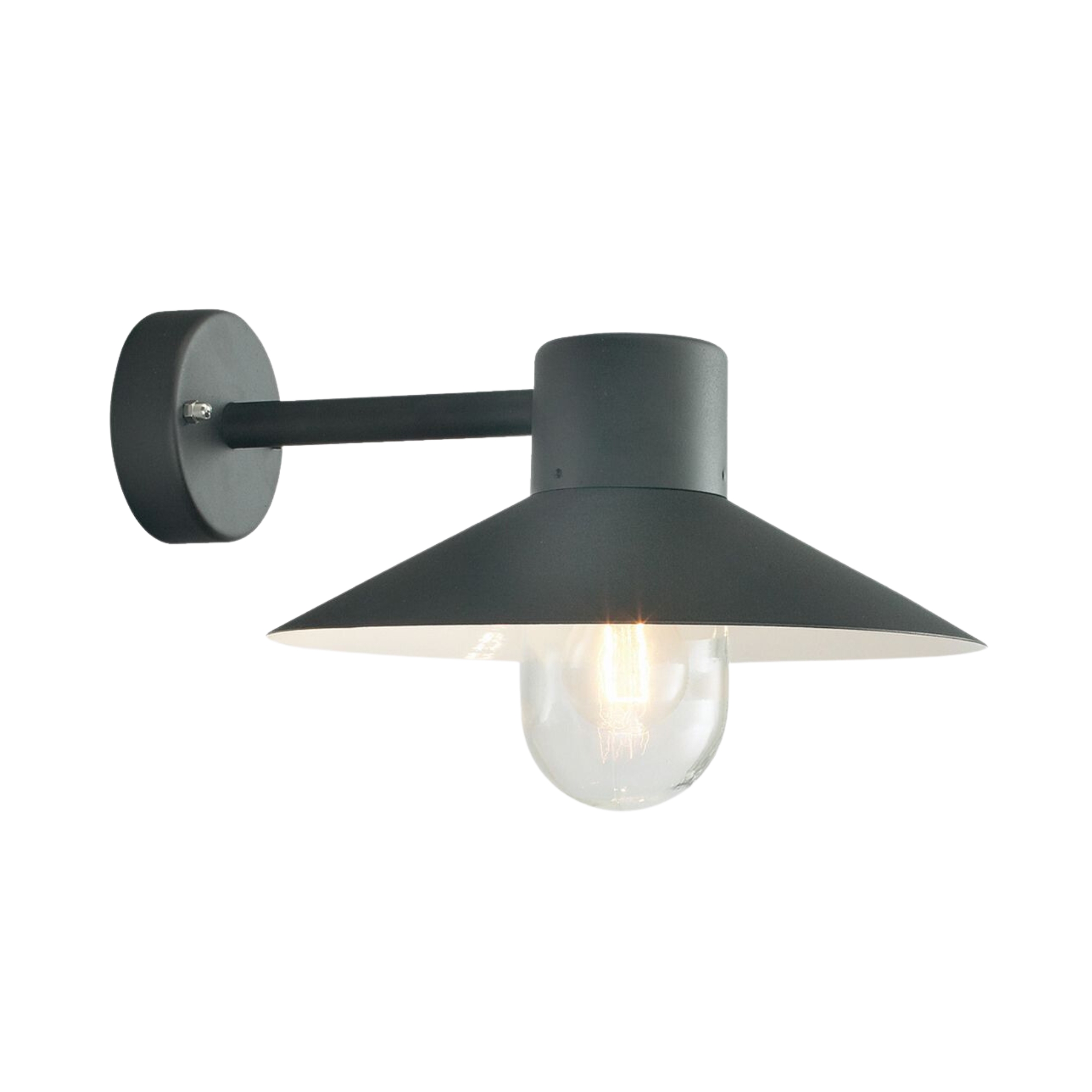 Lund Black Cone Wall Light