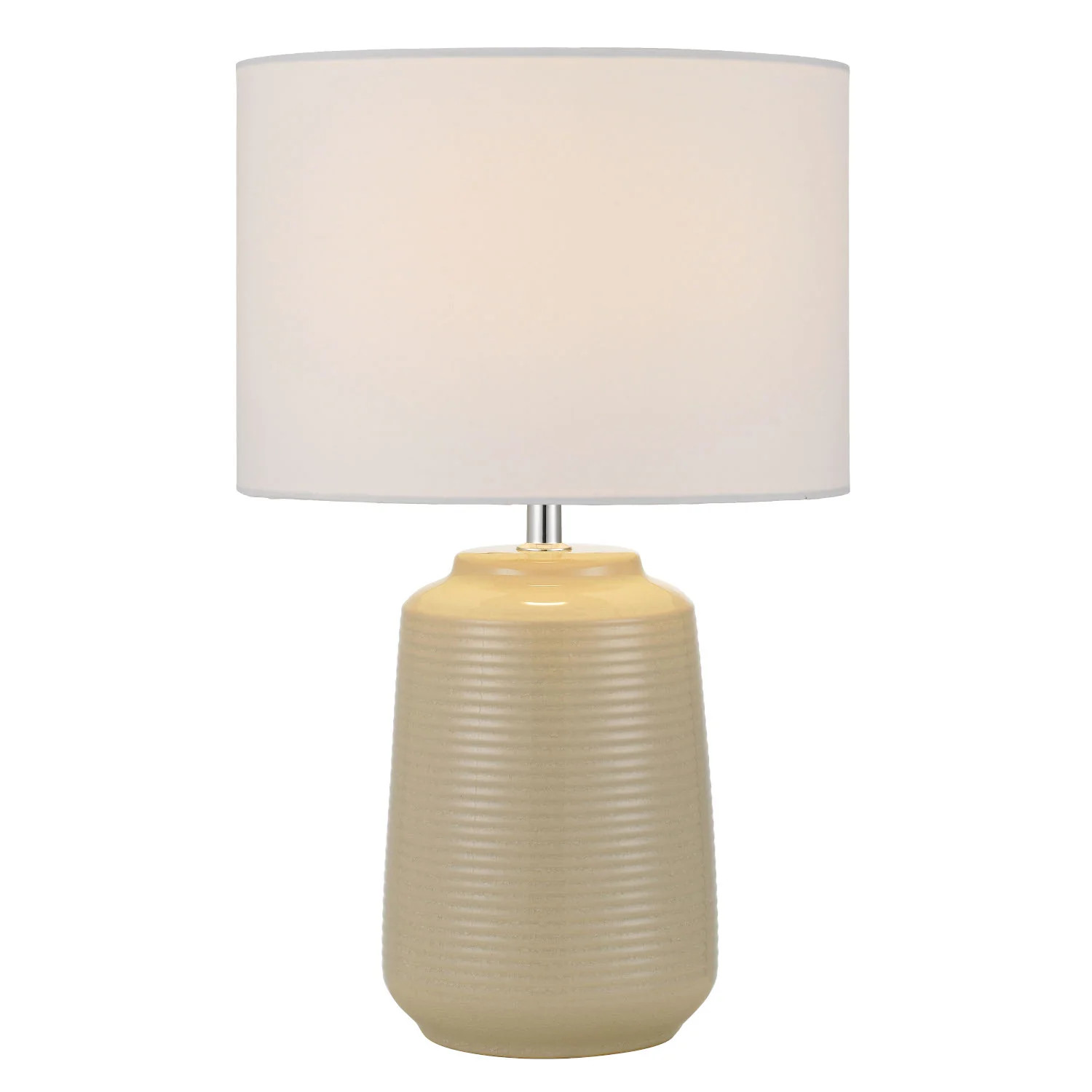 Agadir Cream Ribbed Ceramic Table Lamp