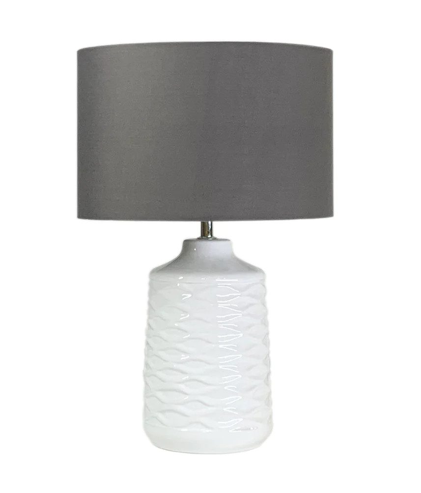 Alexandria Glossy White Ceramic Table Lamp