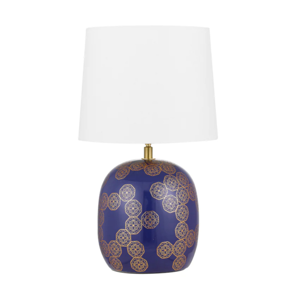 Winnipeg Glazed Blue Ceramic Table Lamp