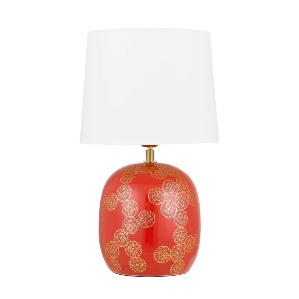 Winnipeg Glazed Red Ceramic Table Lamp