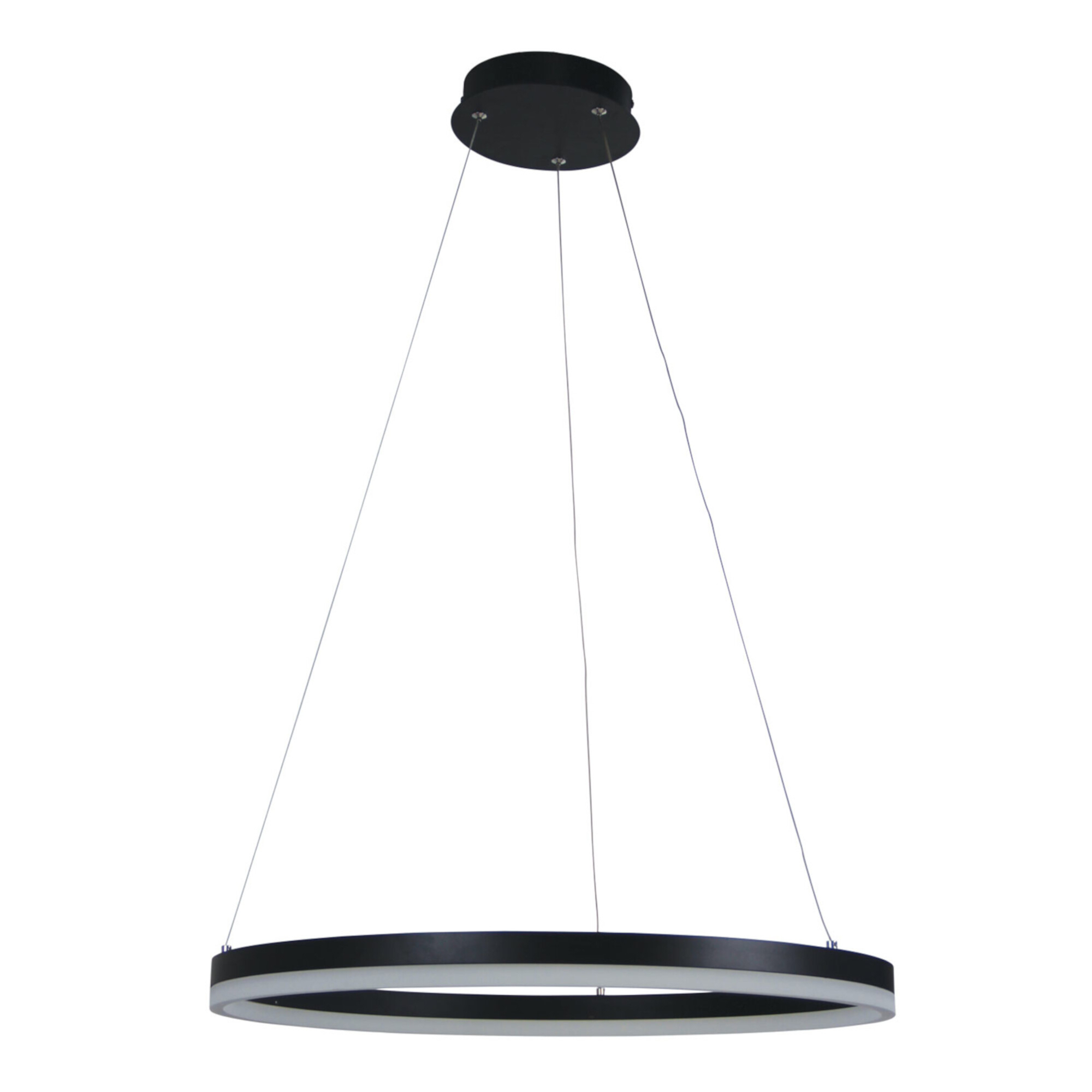 Cronus Black Modern Tricolour LED Halo Pendant