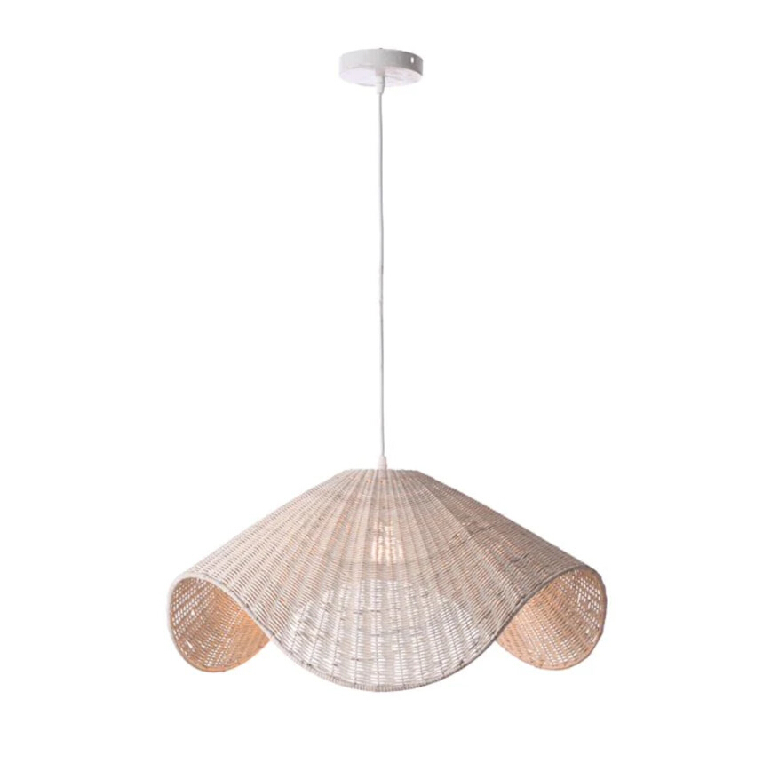 Adaya Wave Natural Rattan Pendant Light