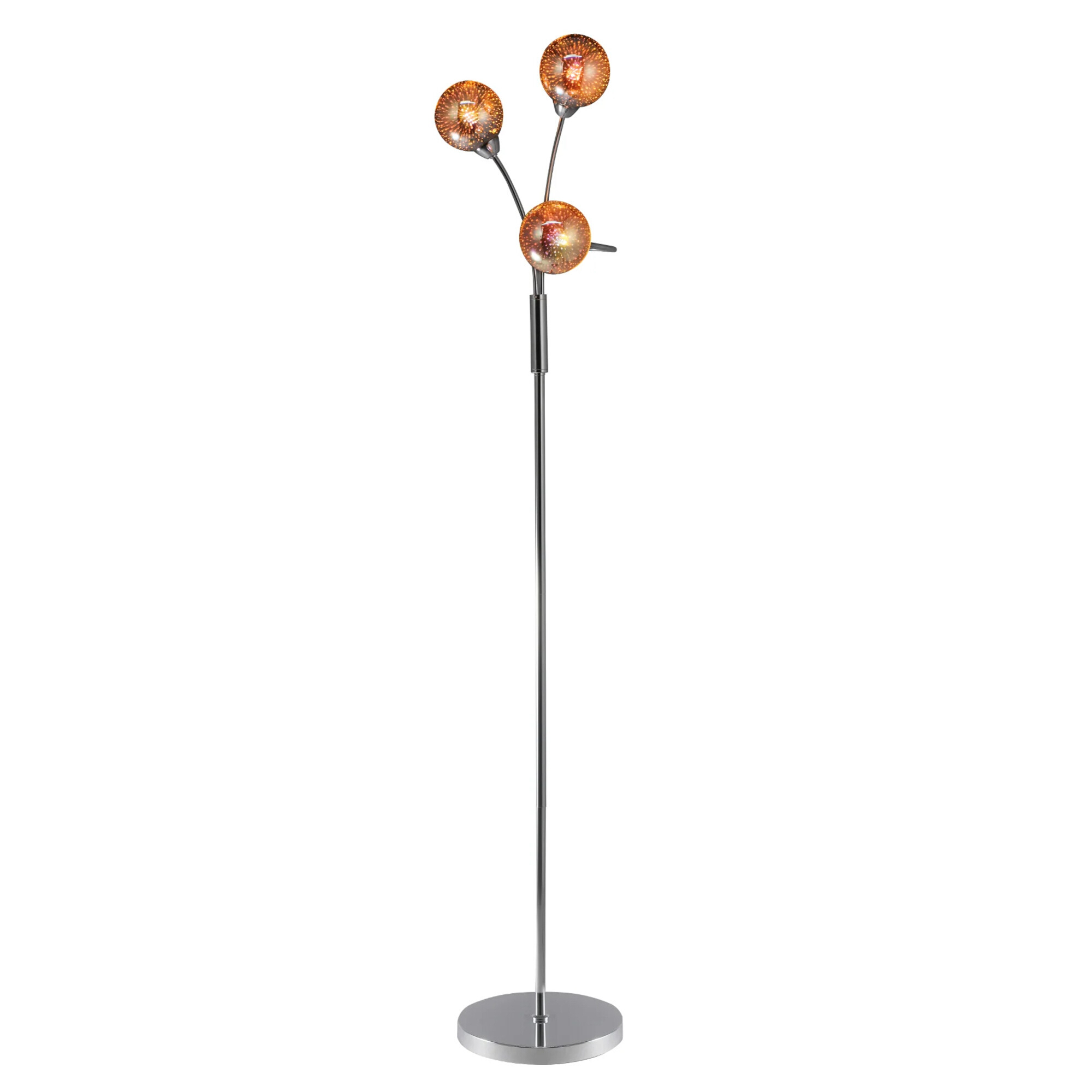 Candice Triple Ball Chrome Floor Lamp