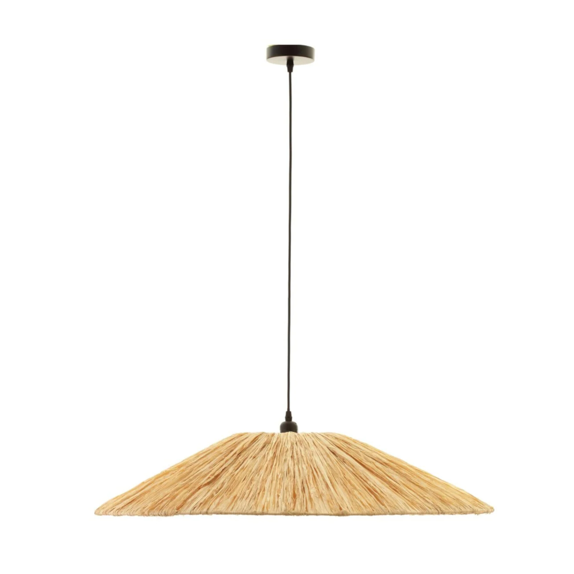 Lucia Raffia Wide Cone Pendant