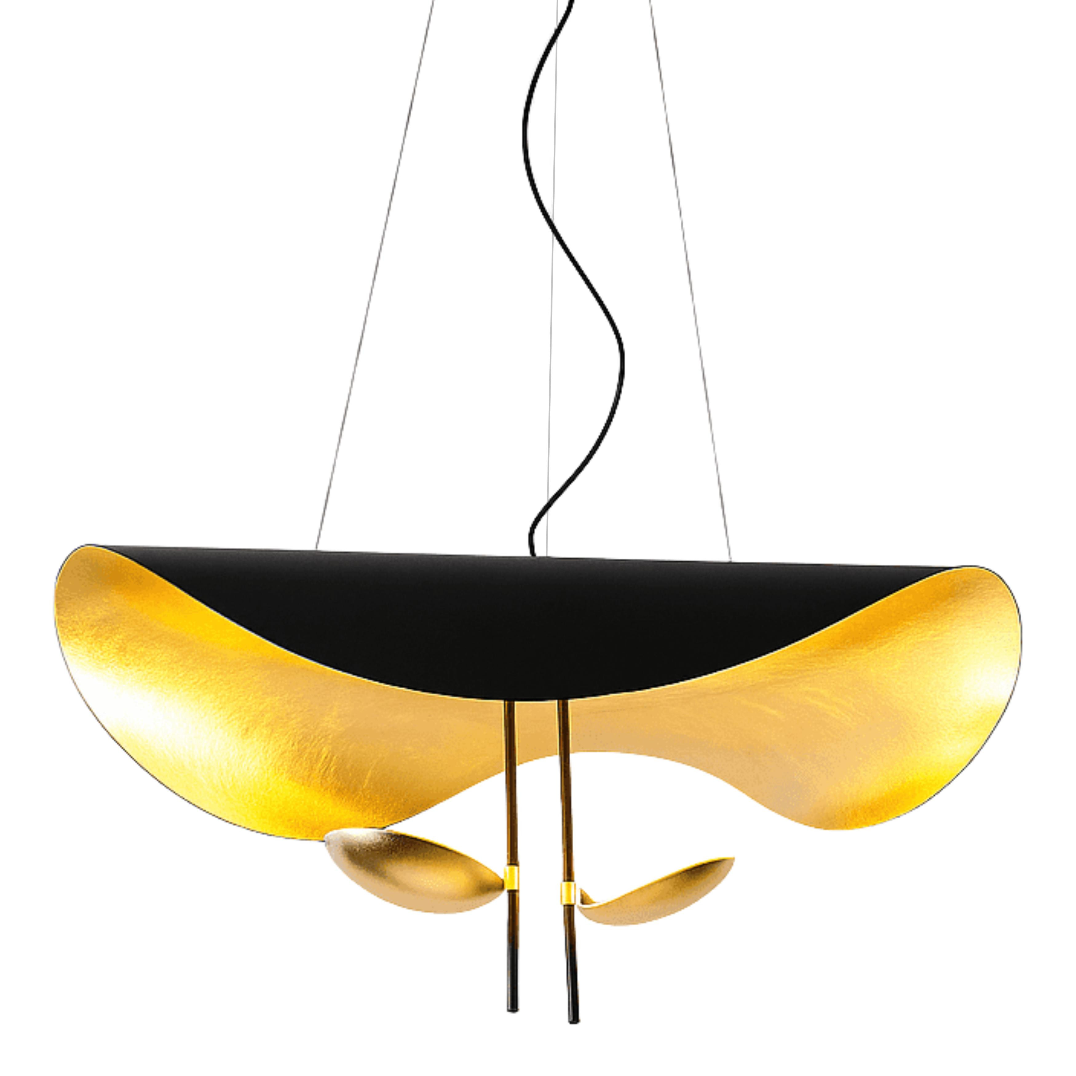 Heather Black & Gold Pendant Chandelier