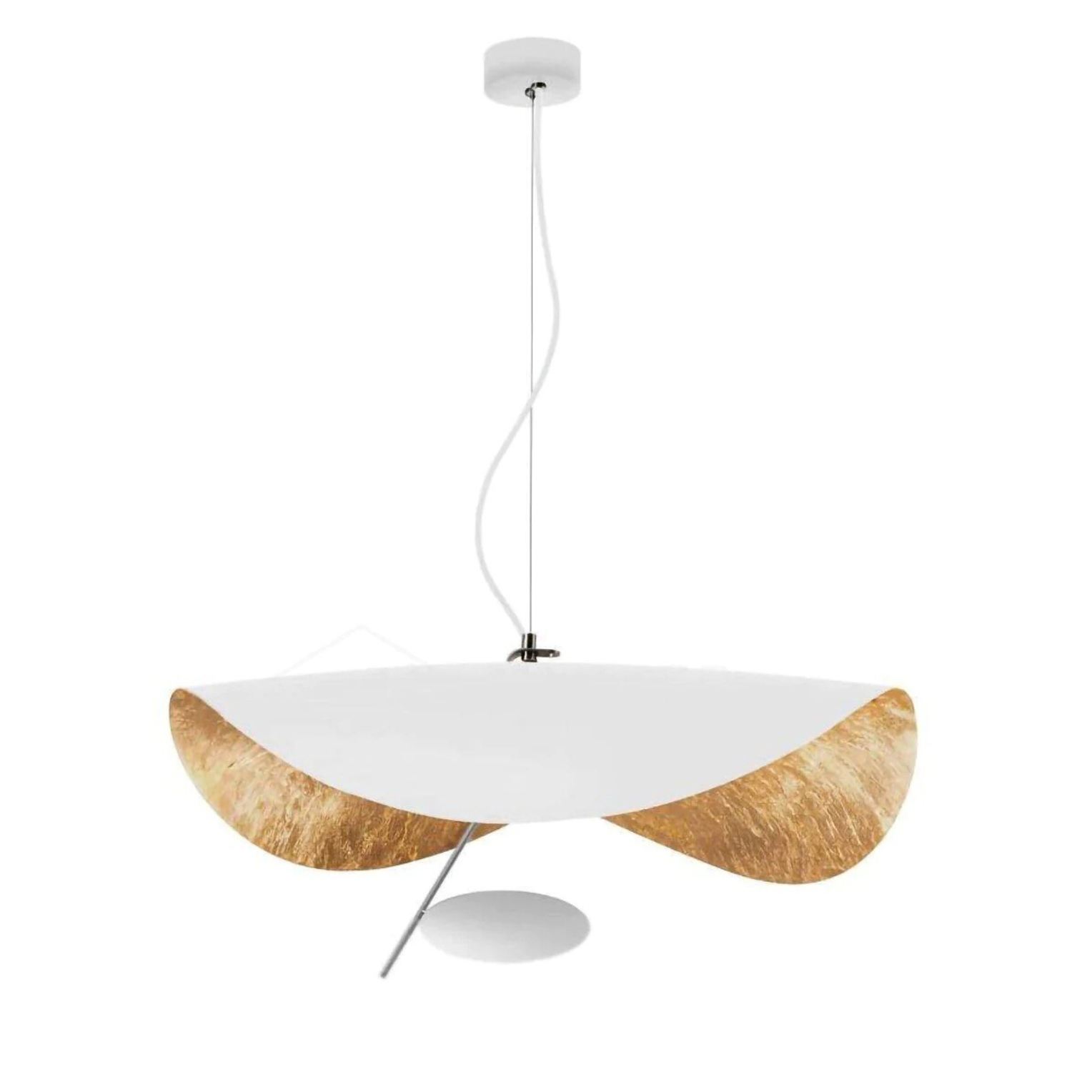 Heather White & Gold Pendant Chandelier