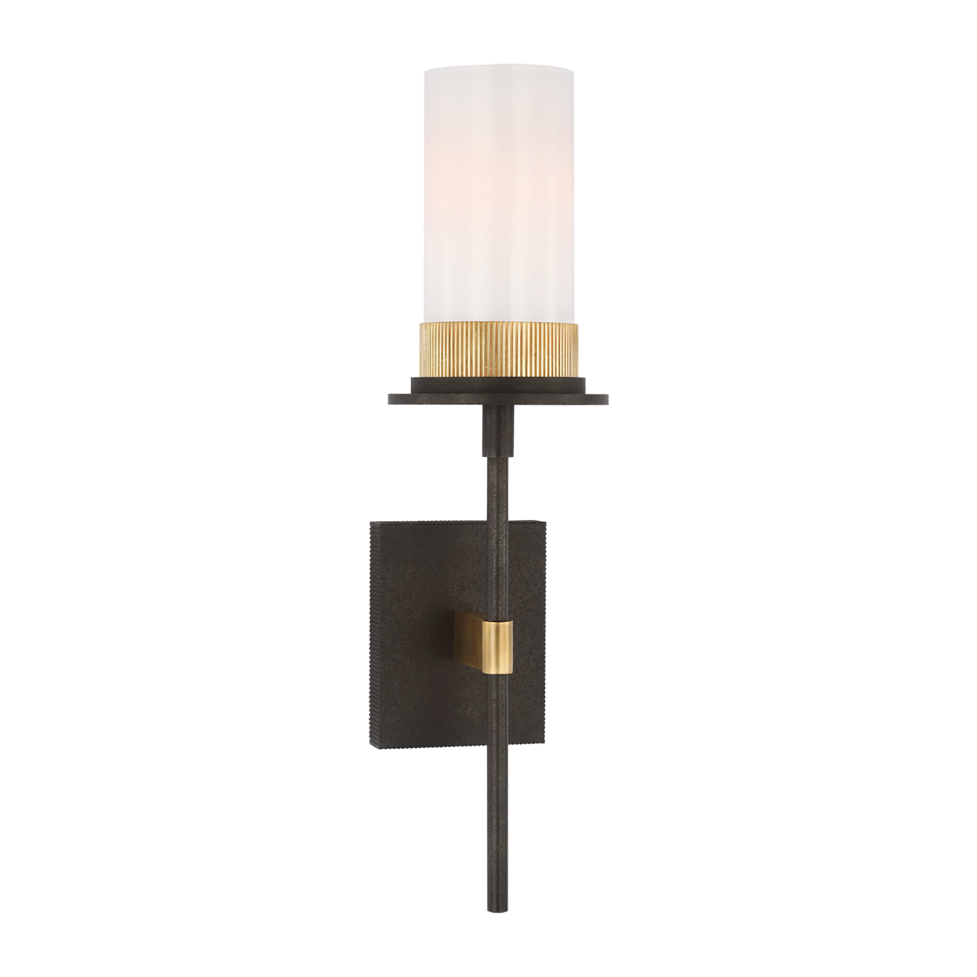 Beza Medium Tail Warm Iron and Brass Wall Sconce