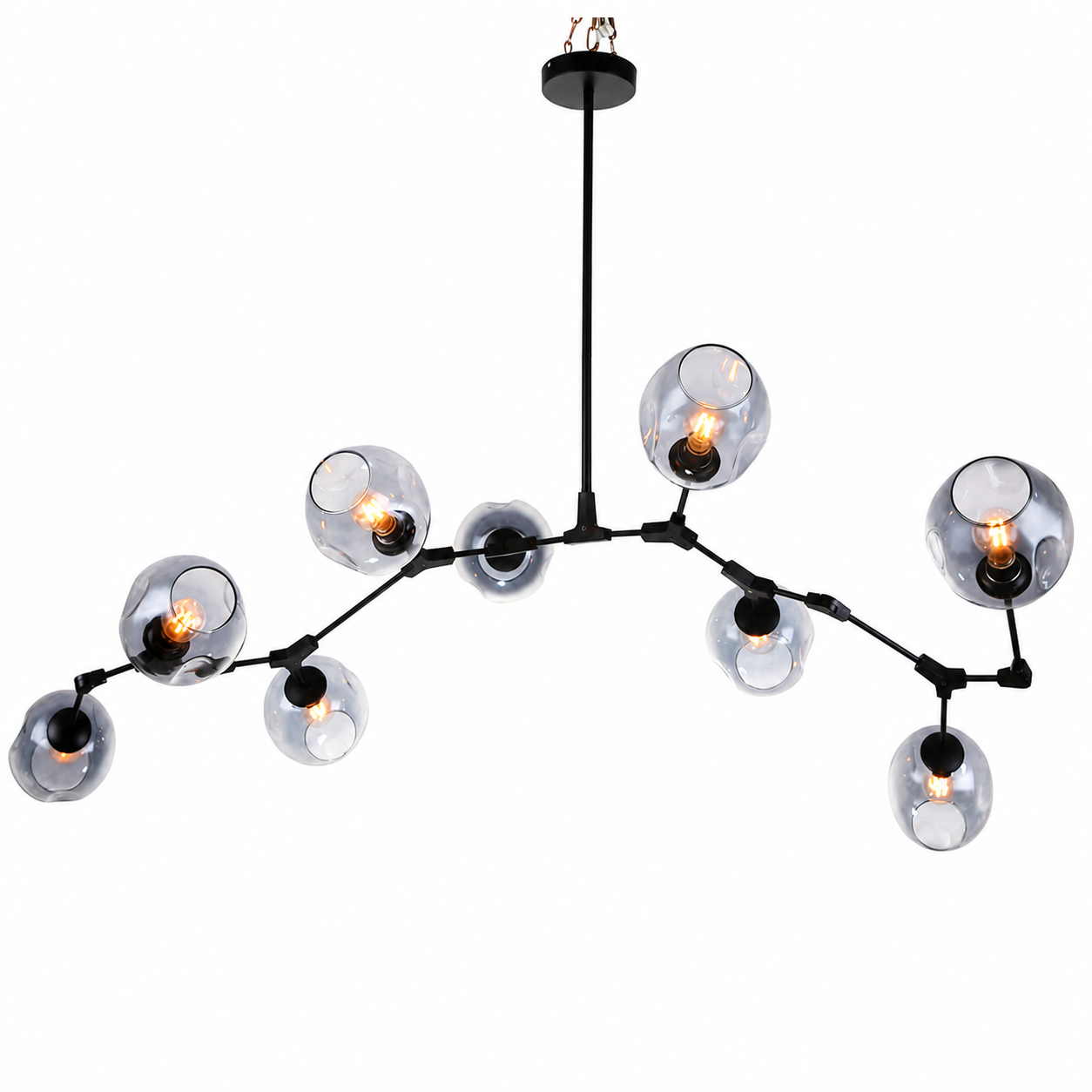 Replica Branching Bubble Chandelier - 9 Light - Black Smoke - Thumbnail