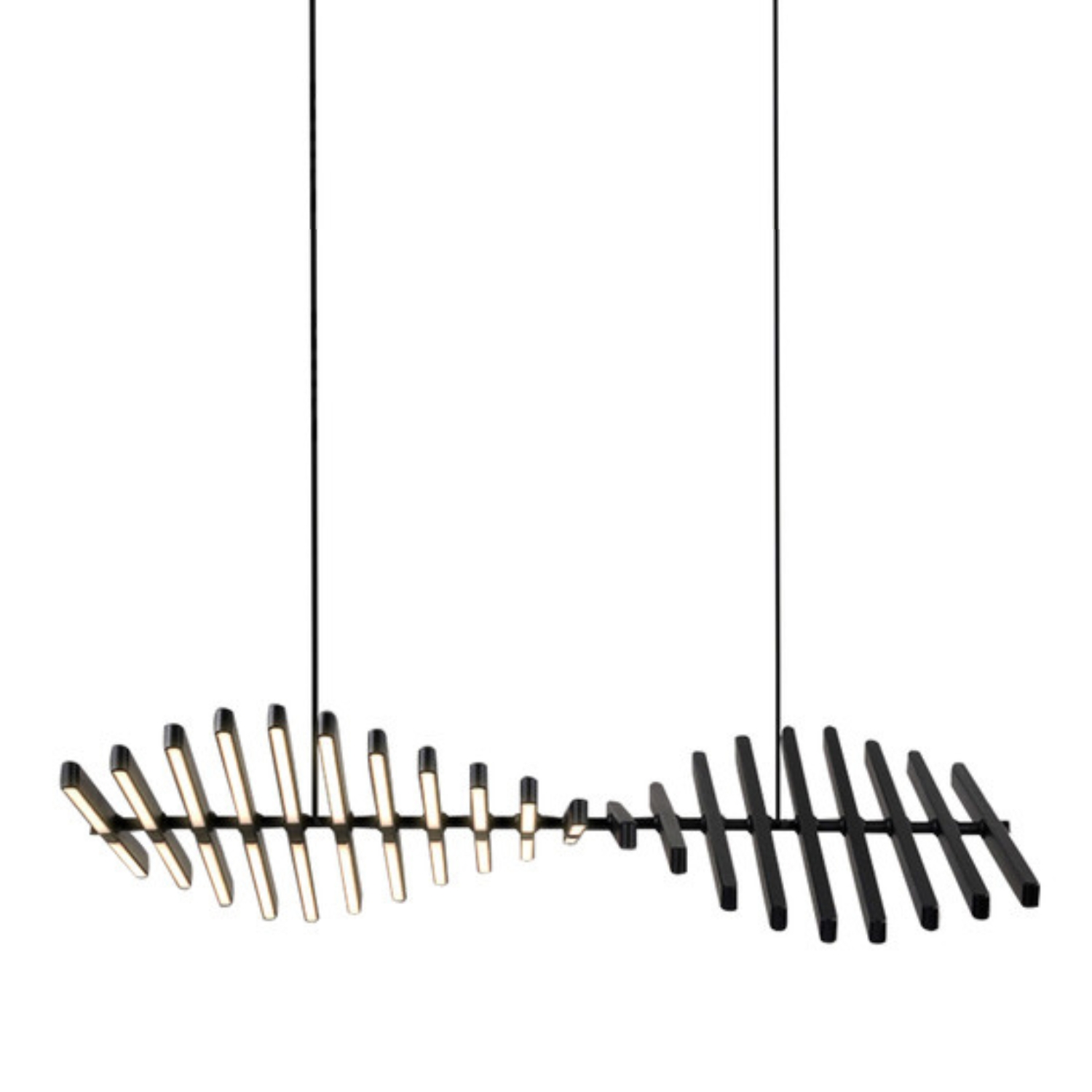 Rhythm Horizontal Black CCT LED Pendant