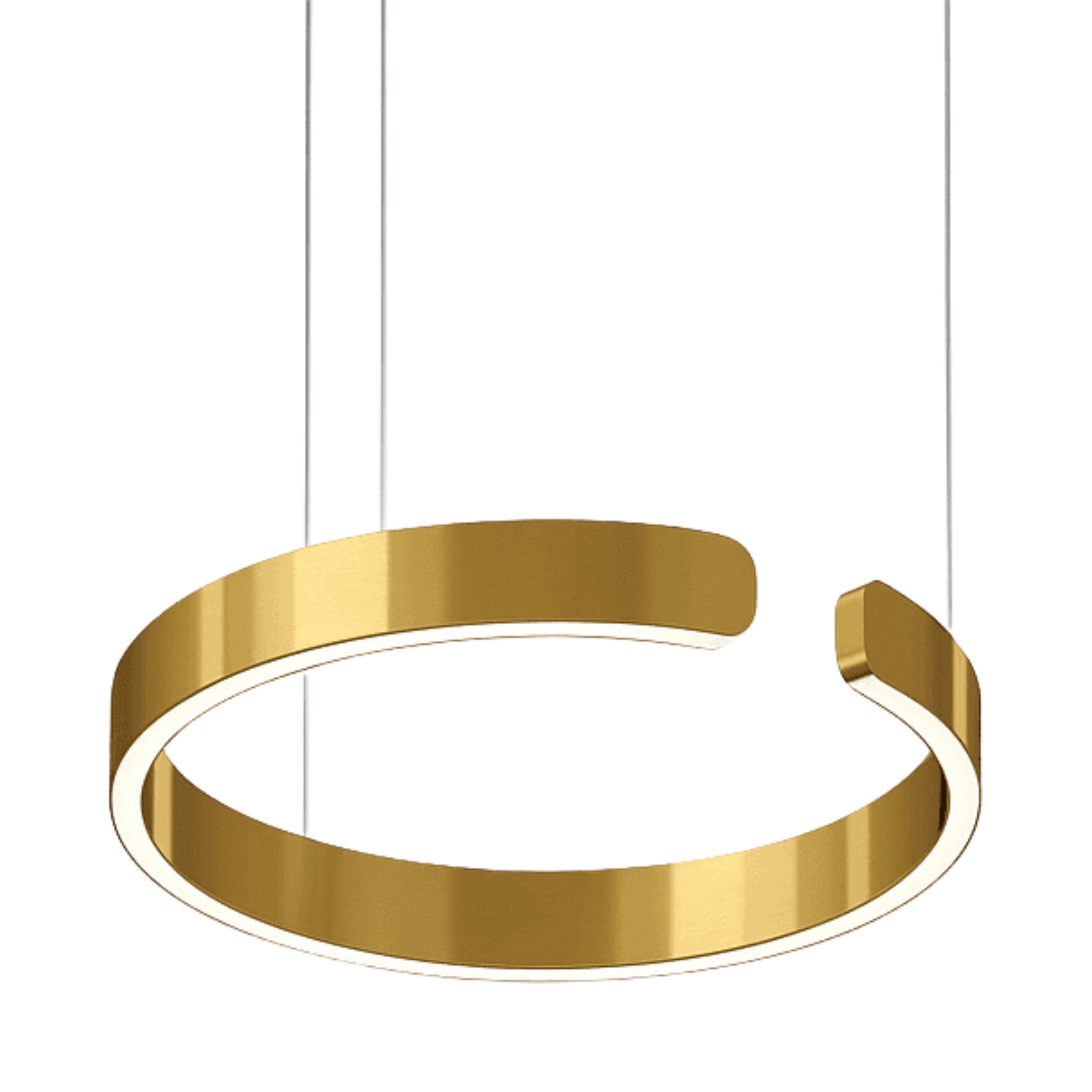 Golden Smart Ring LED Pendant Light