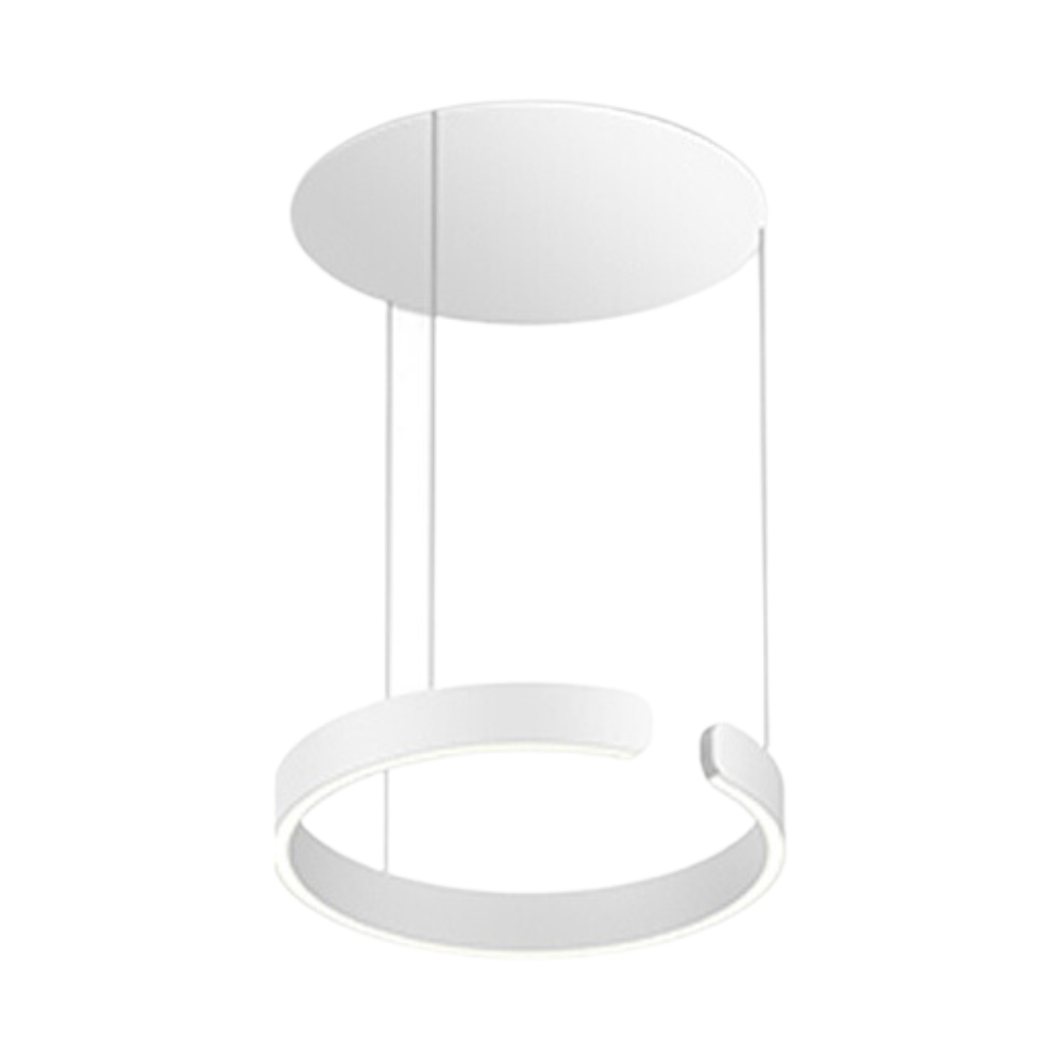 White Smart Ring LED Pendant Light