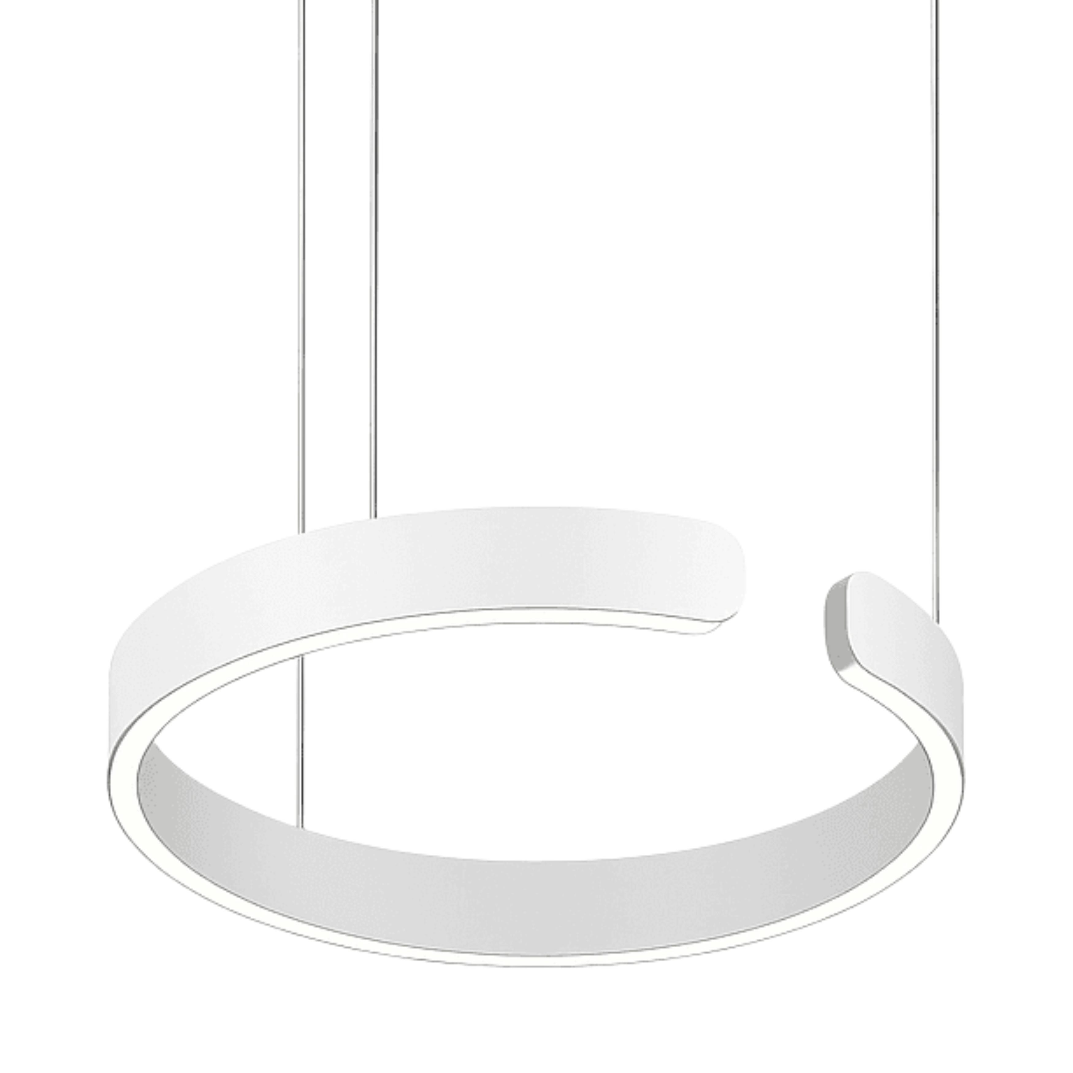 White Smart Ring LED Pendant Light