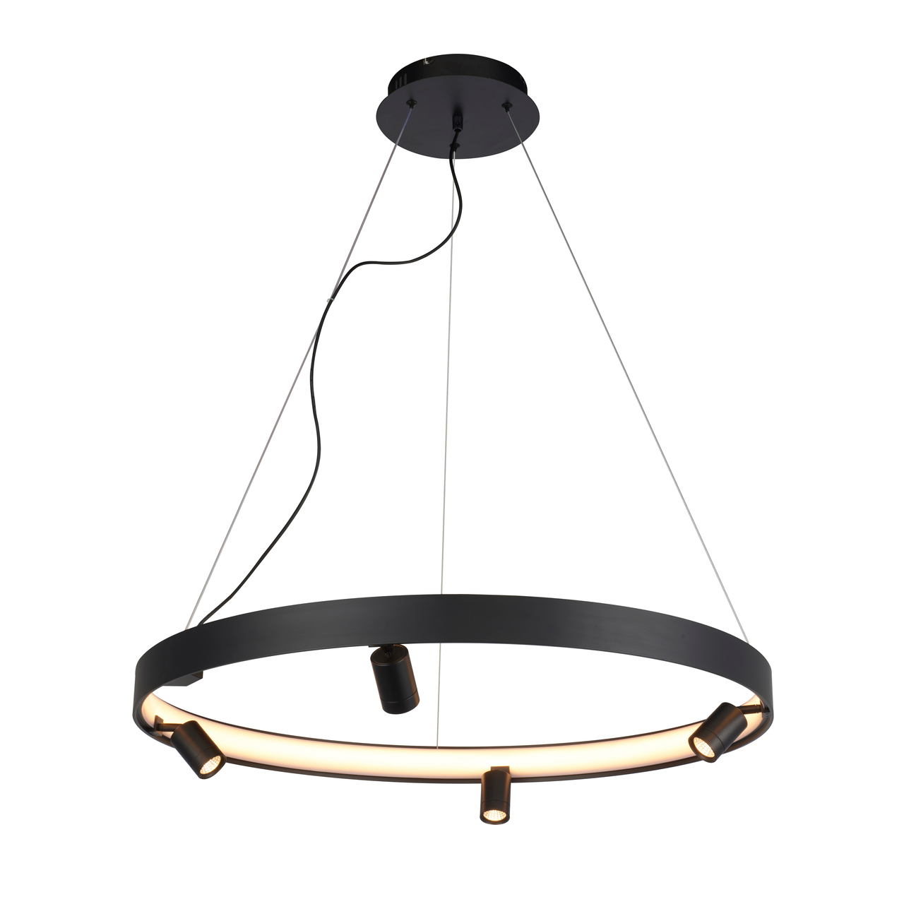 Dune 4 Light Black Ring Pendant