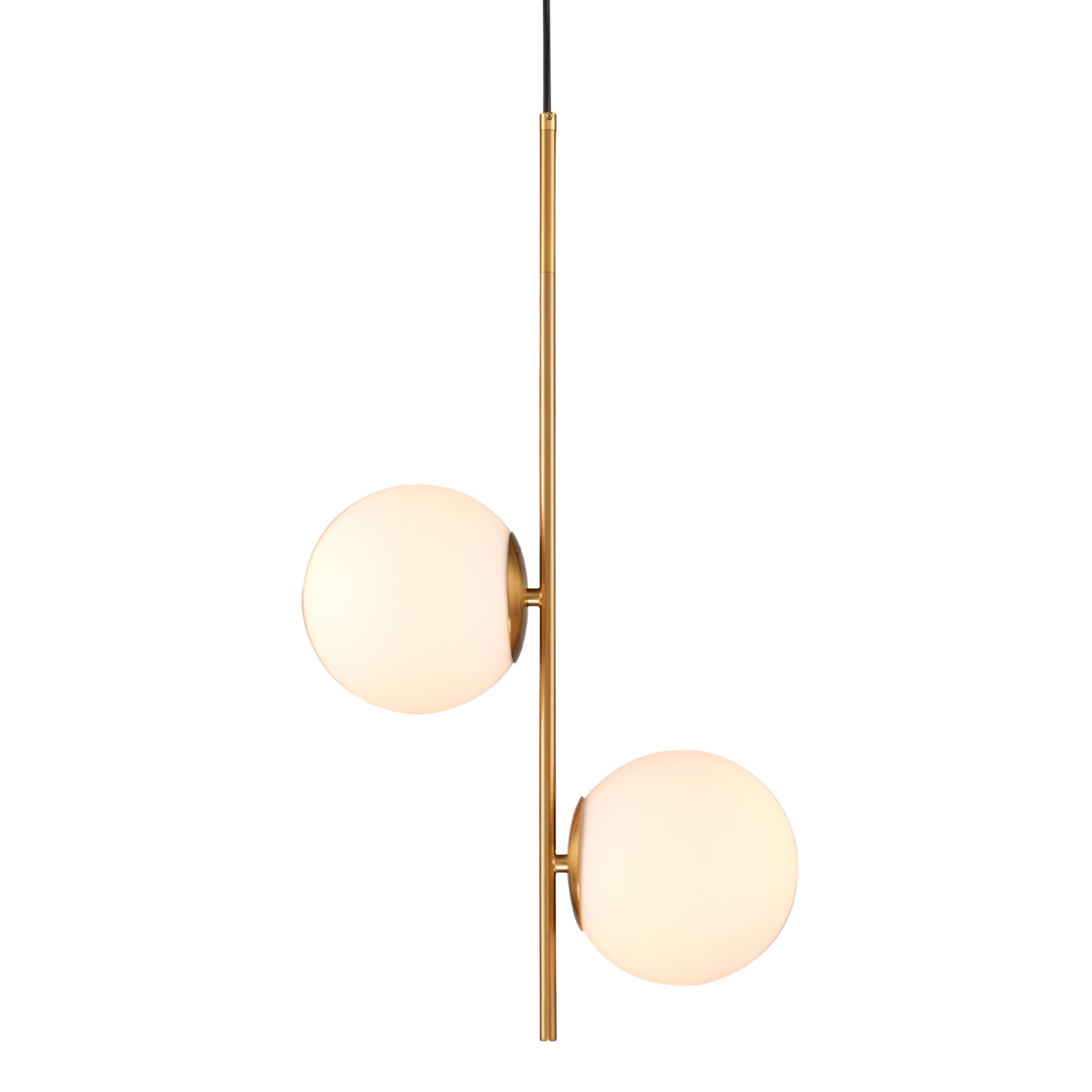 Globe Double Round Glass Pendant Light