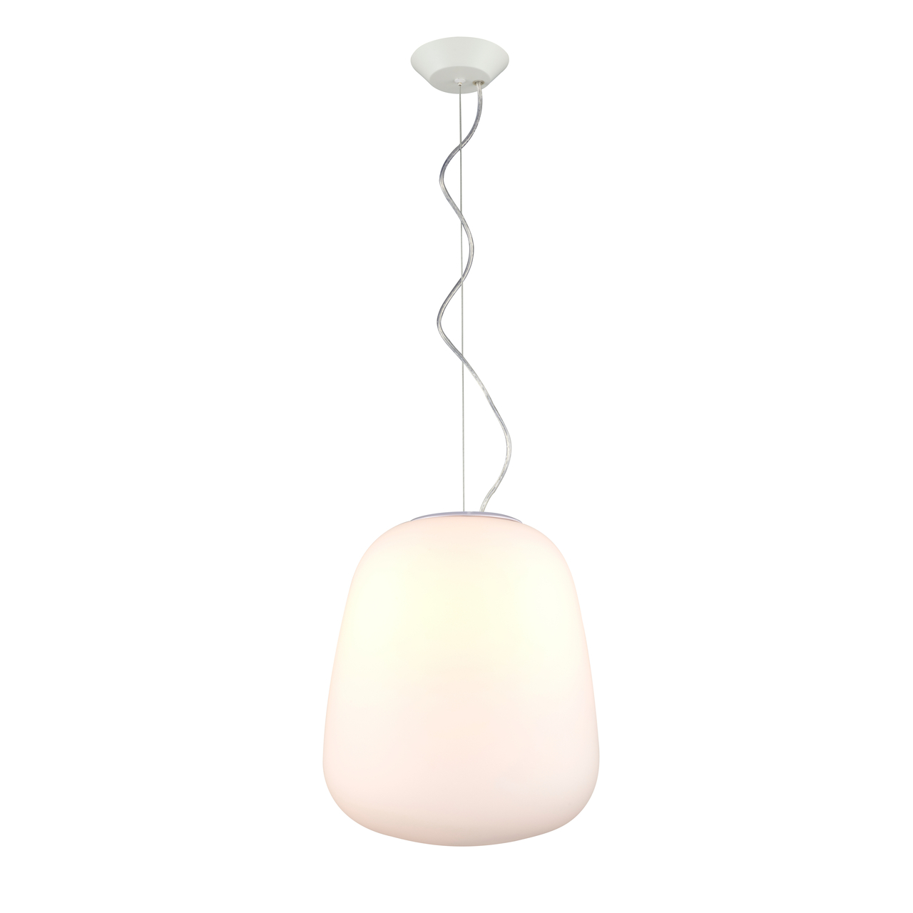 Glow Slender White Glass Pendant Light