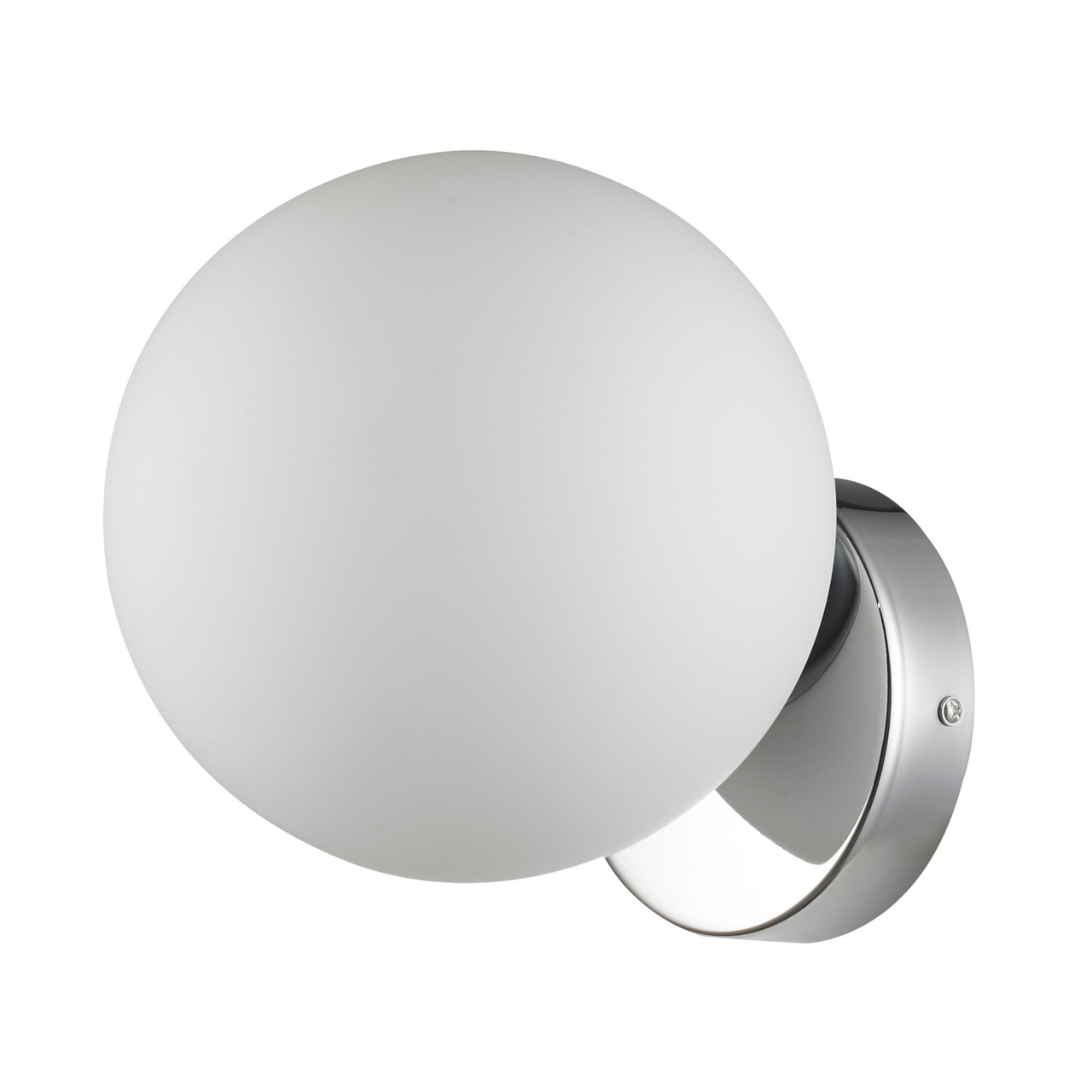 Juke White Orb Chrome Wall Sconce