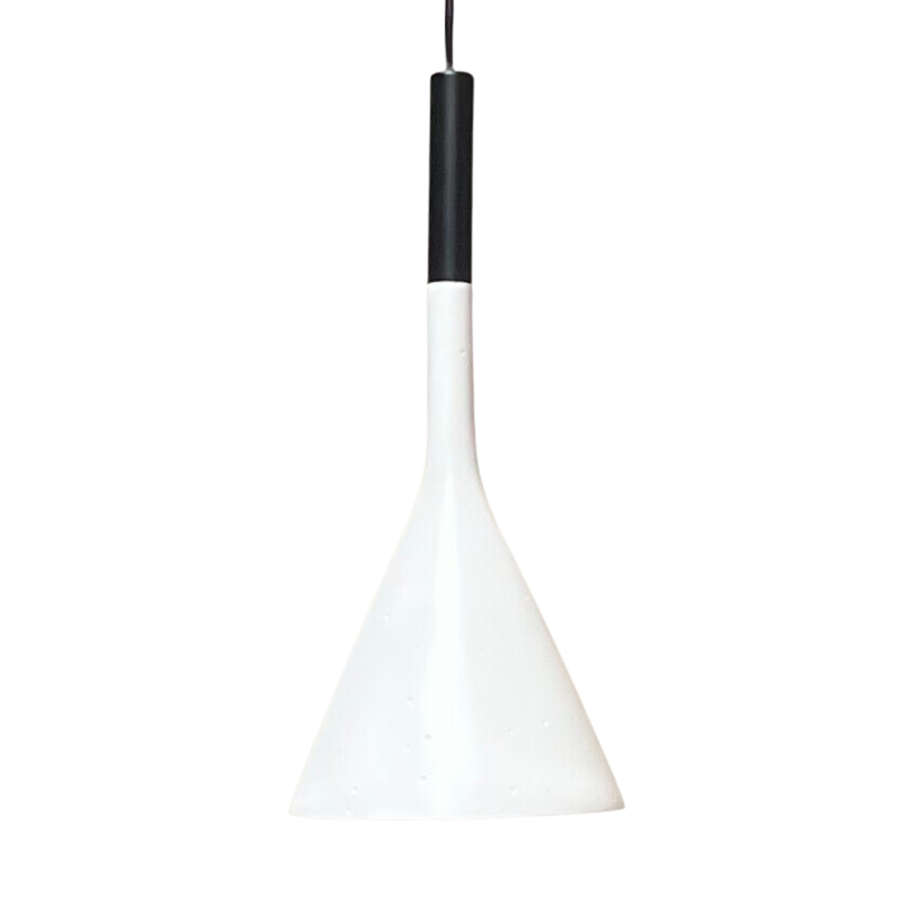 Blush White & Black Cone Pendant Light