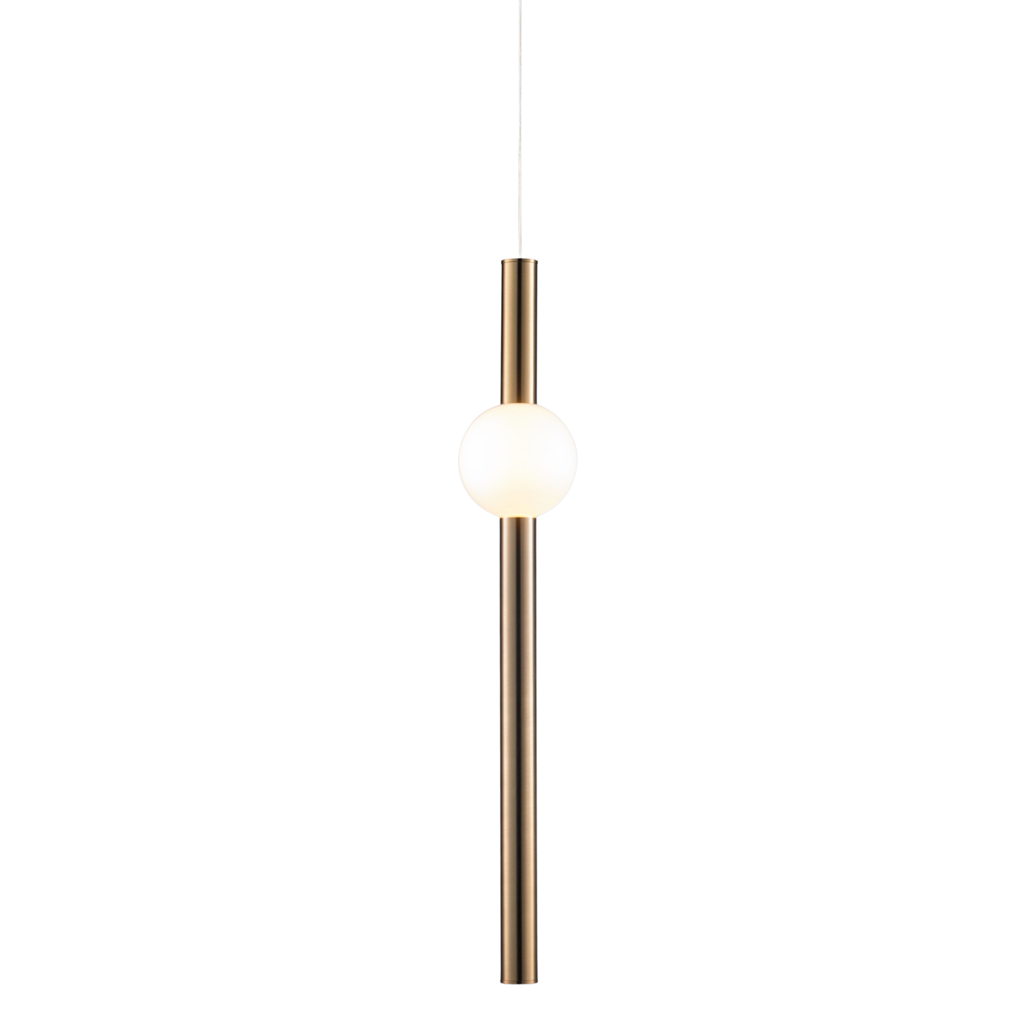 Saber Long Brass Tube Pendant Light