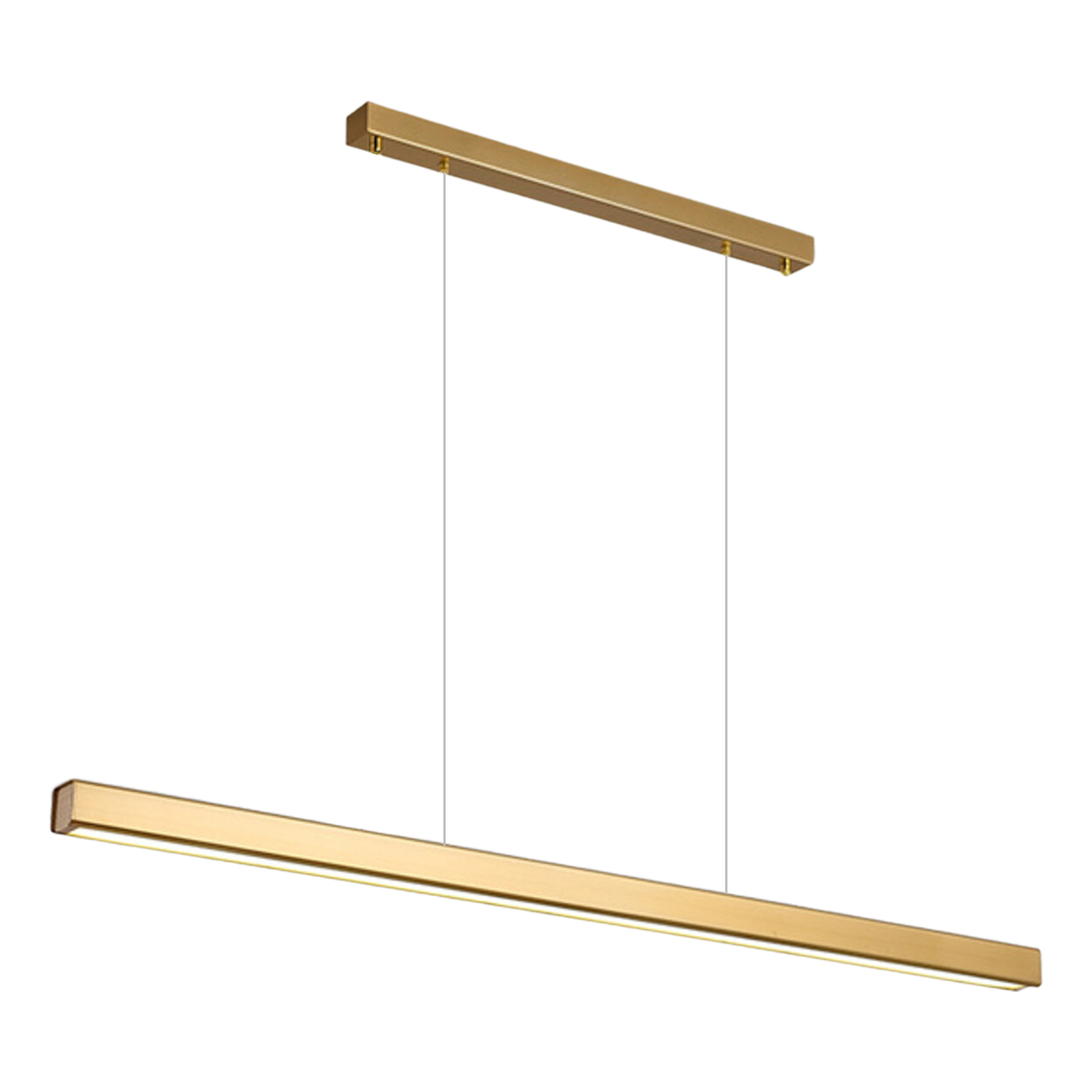LUND Brass Gold Linear LED Pendant