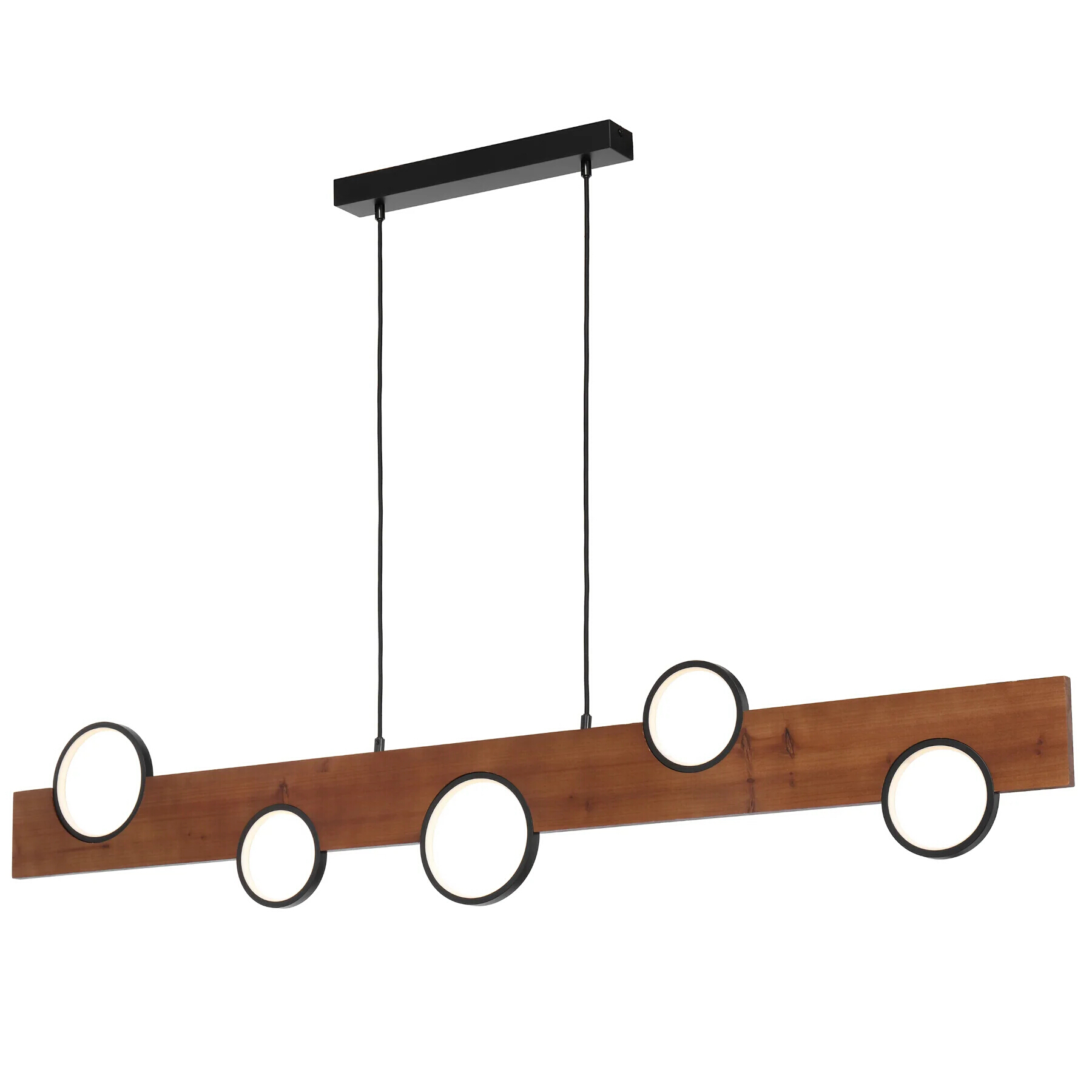 Cusco Walnut Wood Tones Long Pendant Light