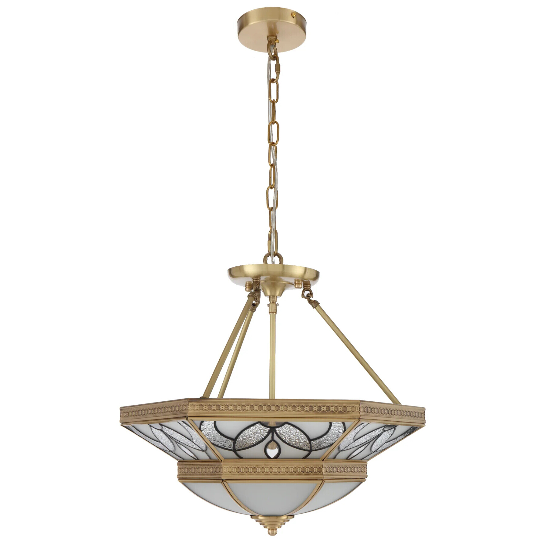 Omar Brass Art Deco Pendant Light