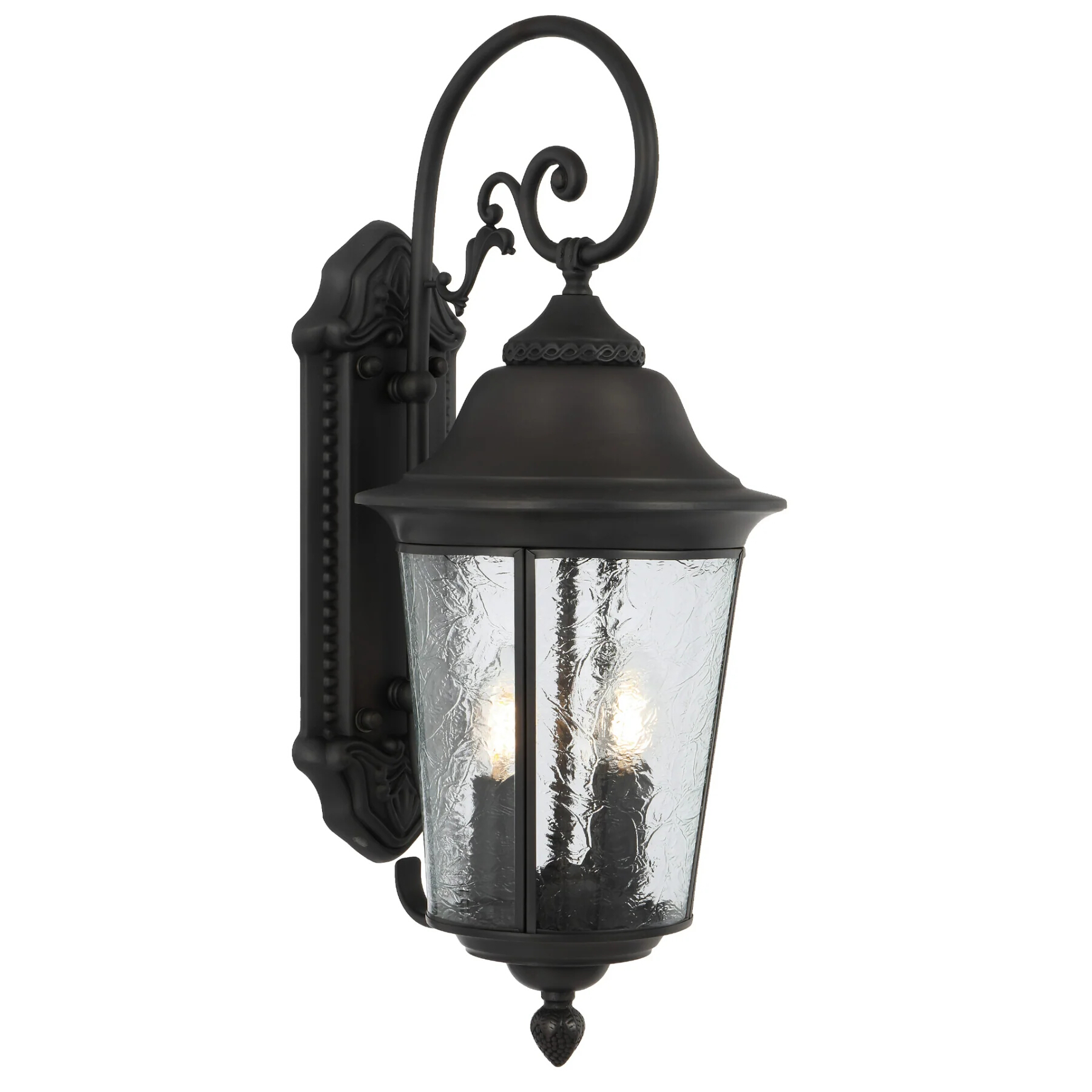 Tours Classic Black Lantern Wall Light