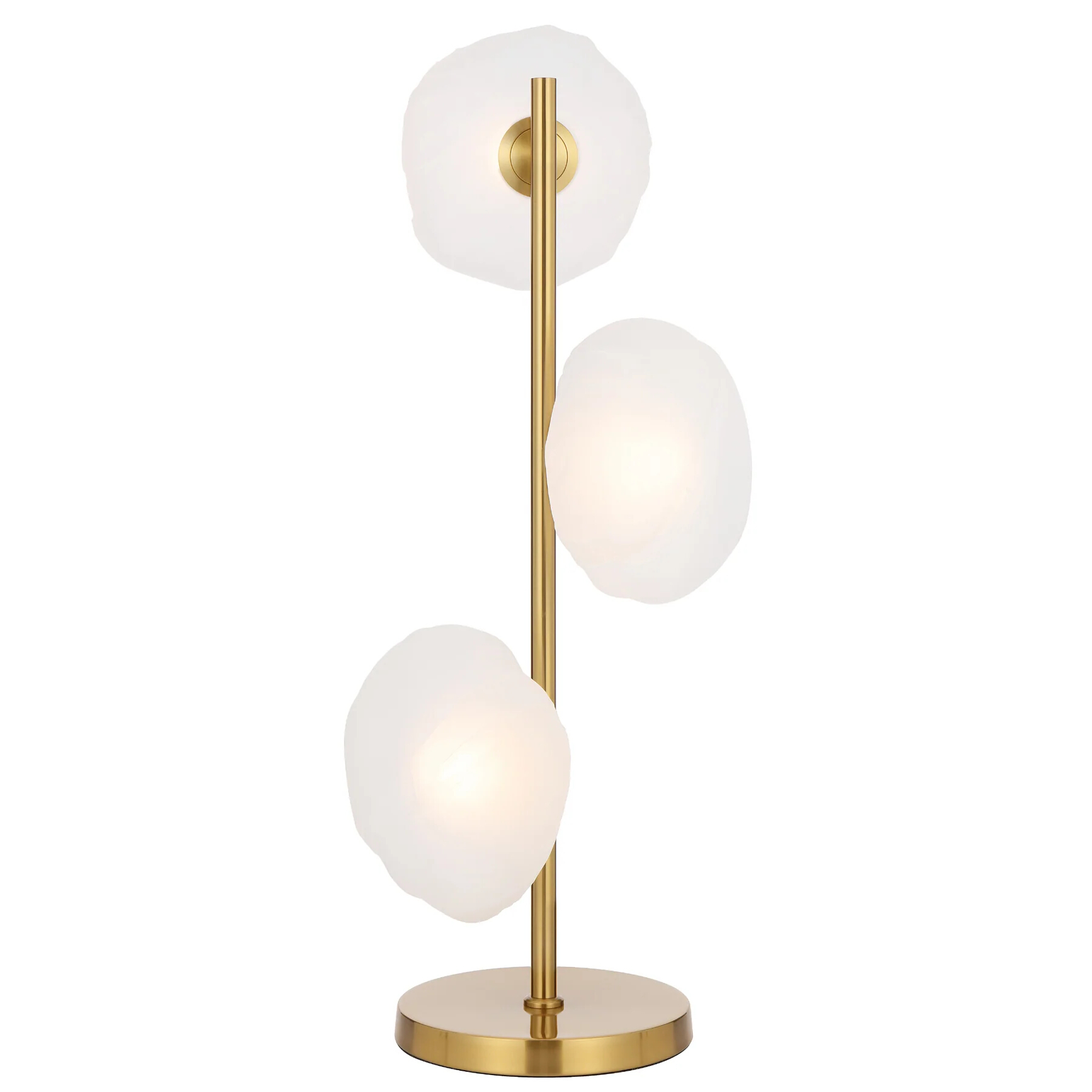 Zaria Antique Gold Frosted Glass Table Lamp