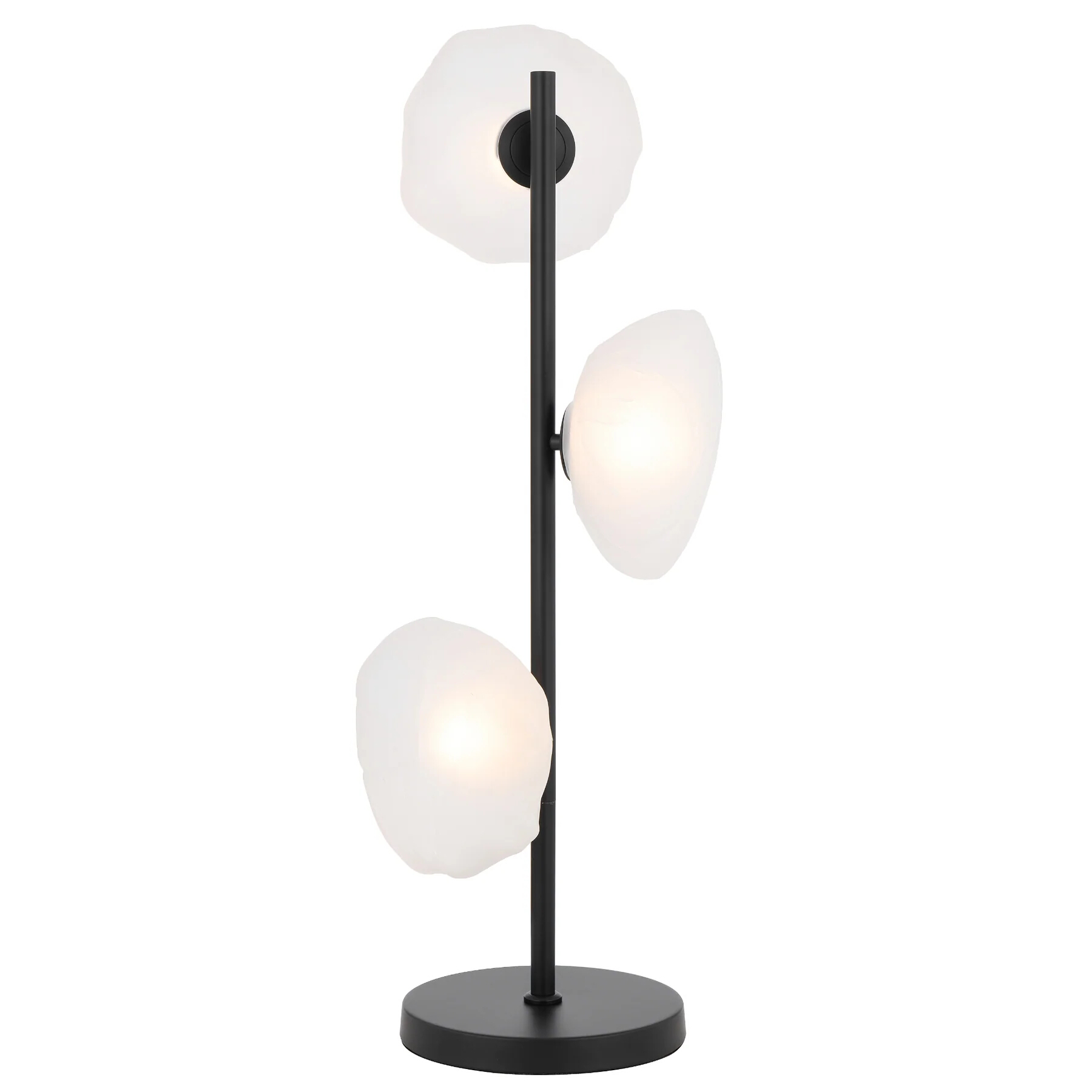 Zaria Matt Black Frosted Glass Table Lamp