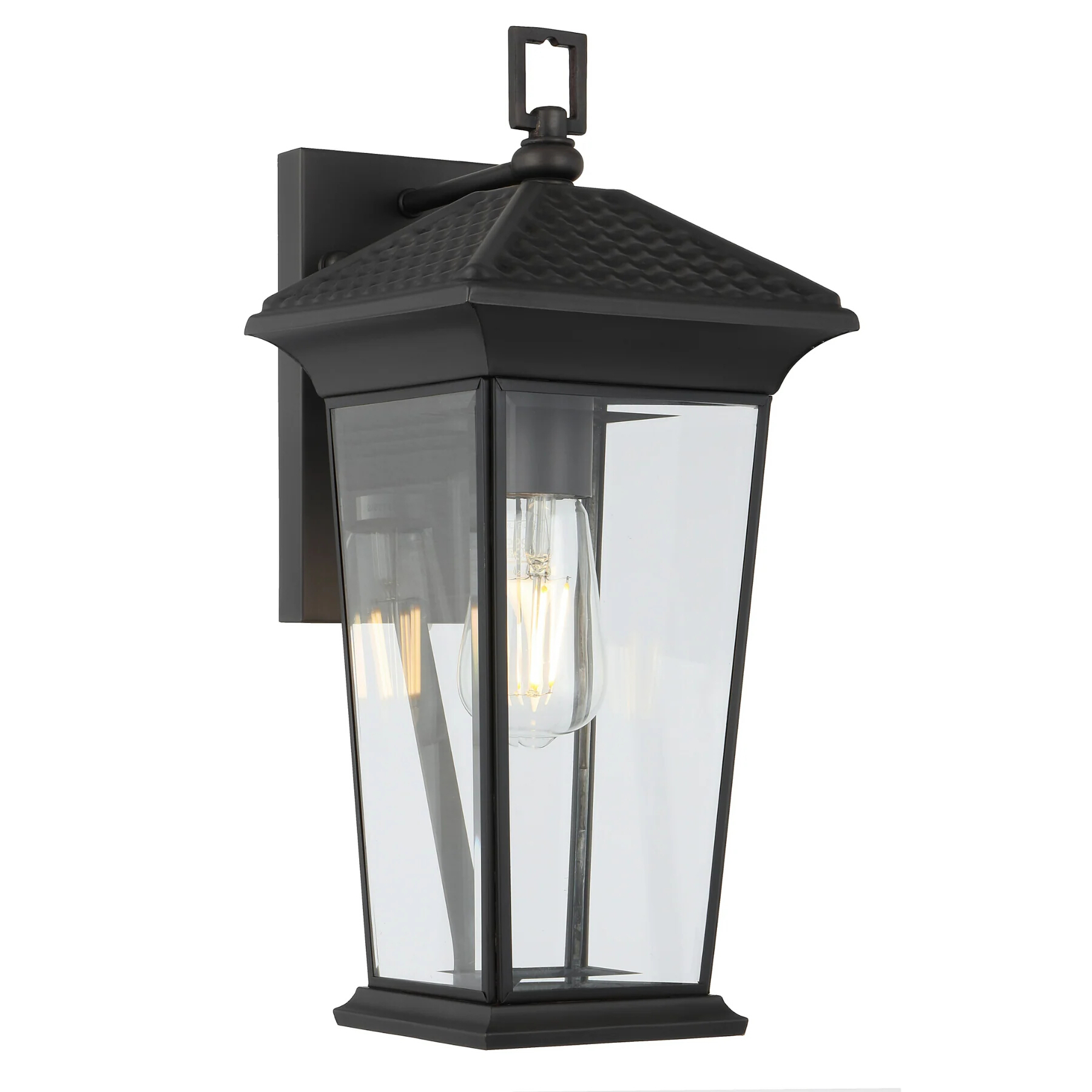 Zaire Traditional Black Lantern Wall Light
