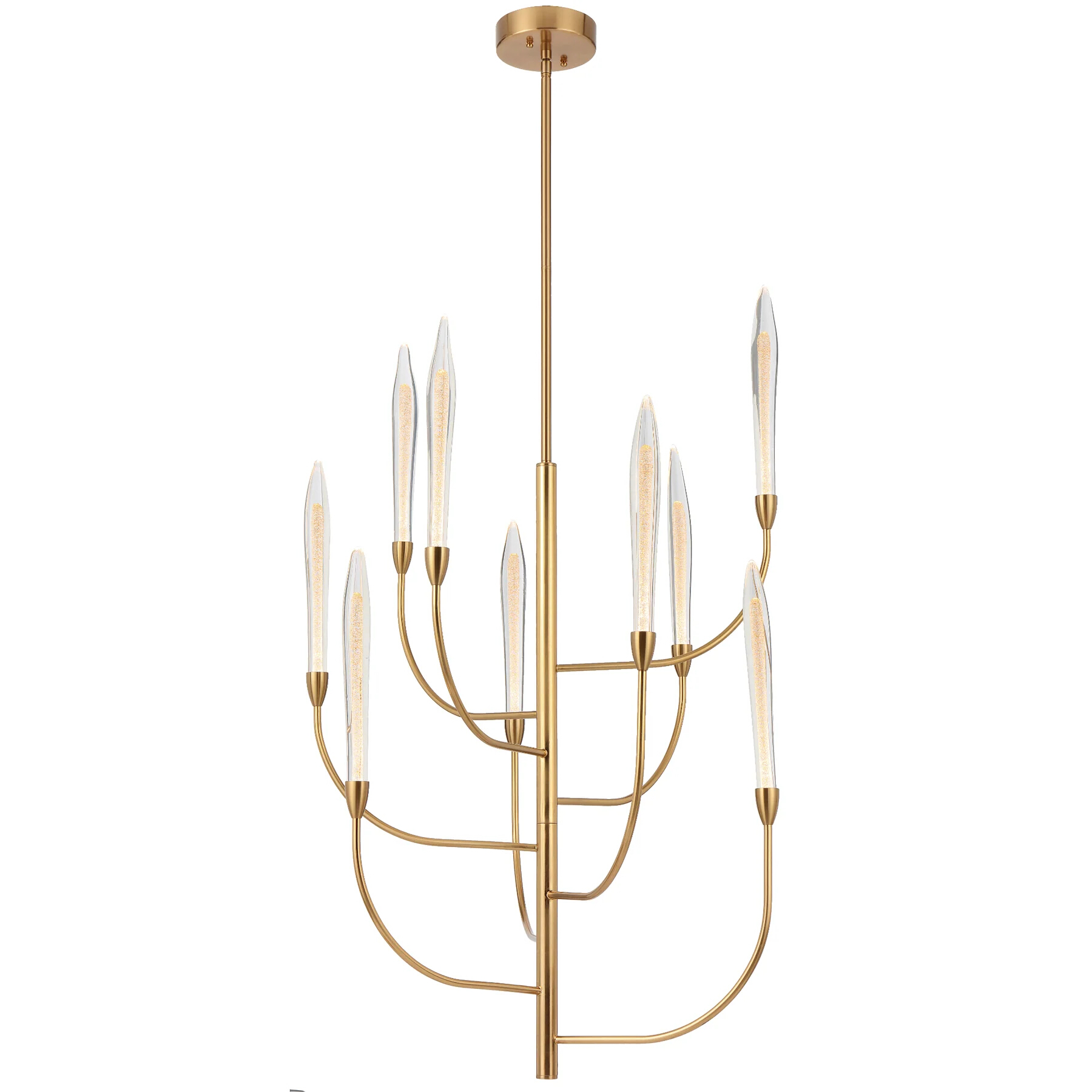 Arciere 9 Light Antique Gold Pendant Chandelier