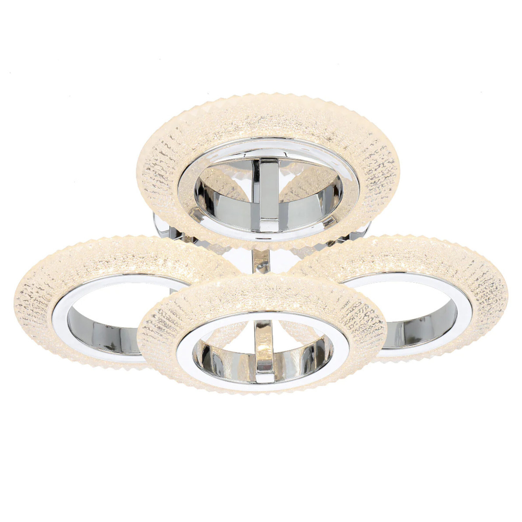 Candra Four Rings Chrome Ceiling Light