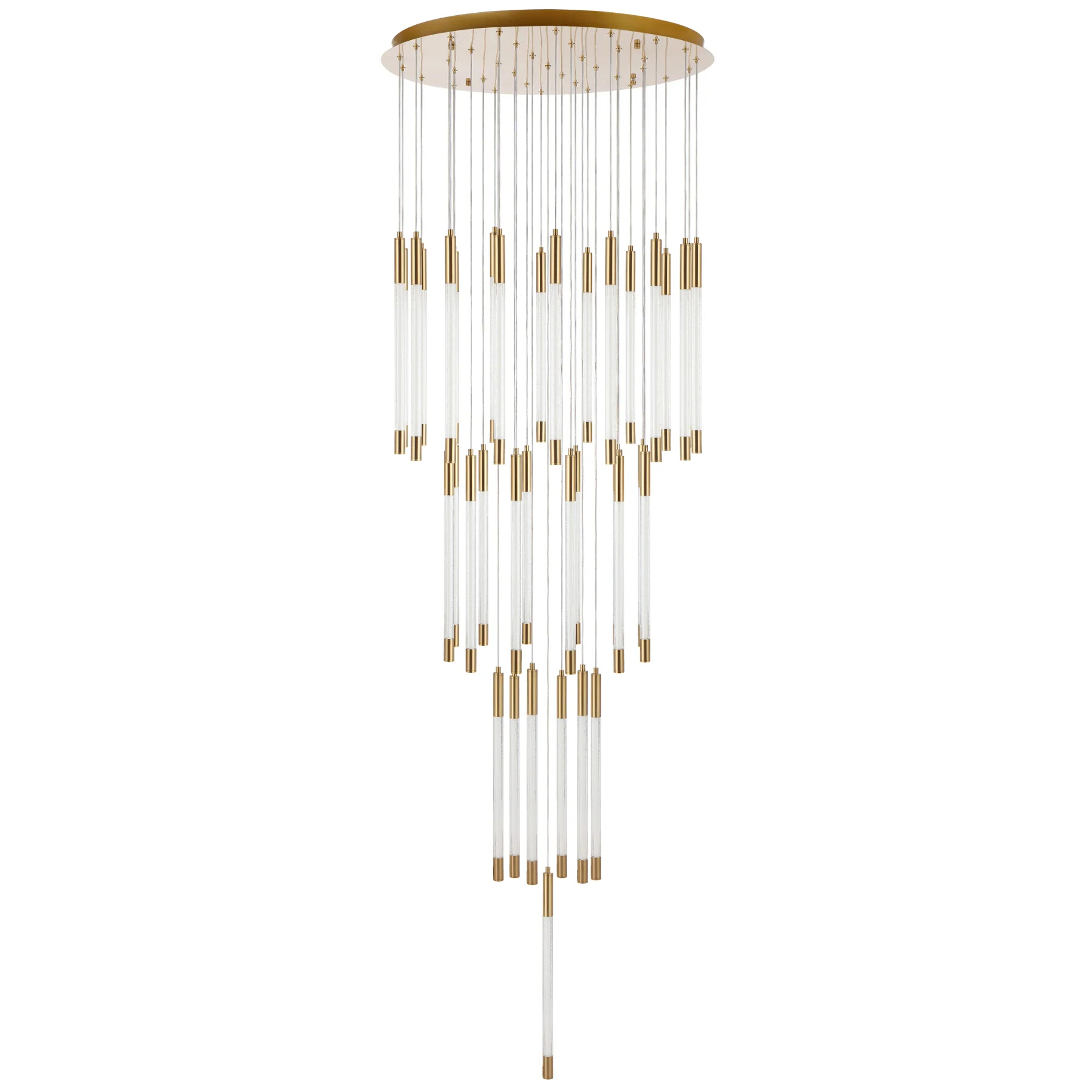Corto 37 Tube Lights Gold Drop Chandelier