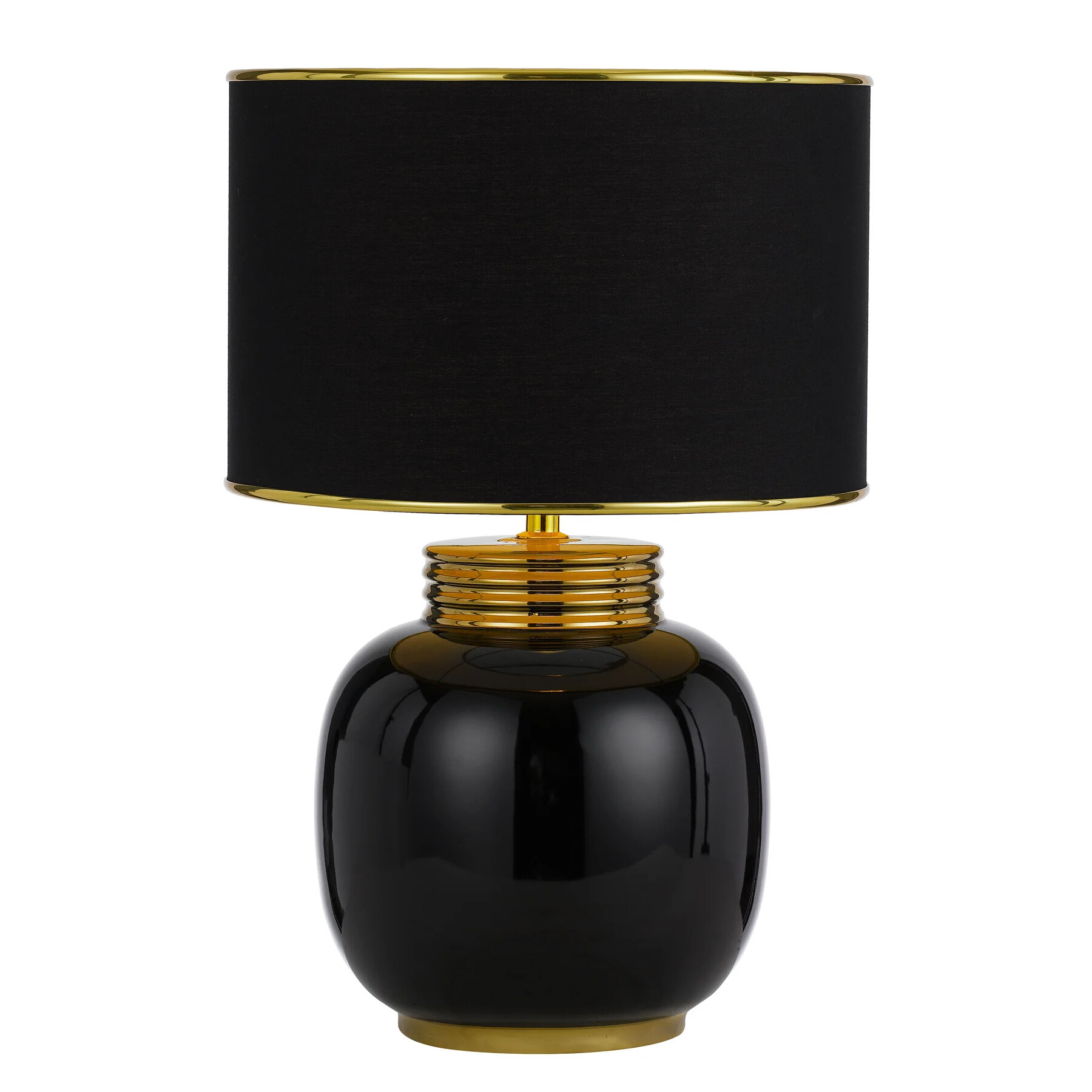 Denia Black Gold Ceramic Table Lamp