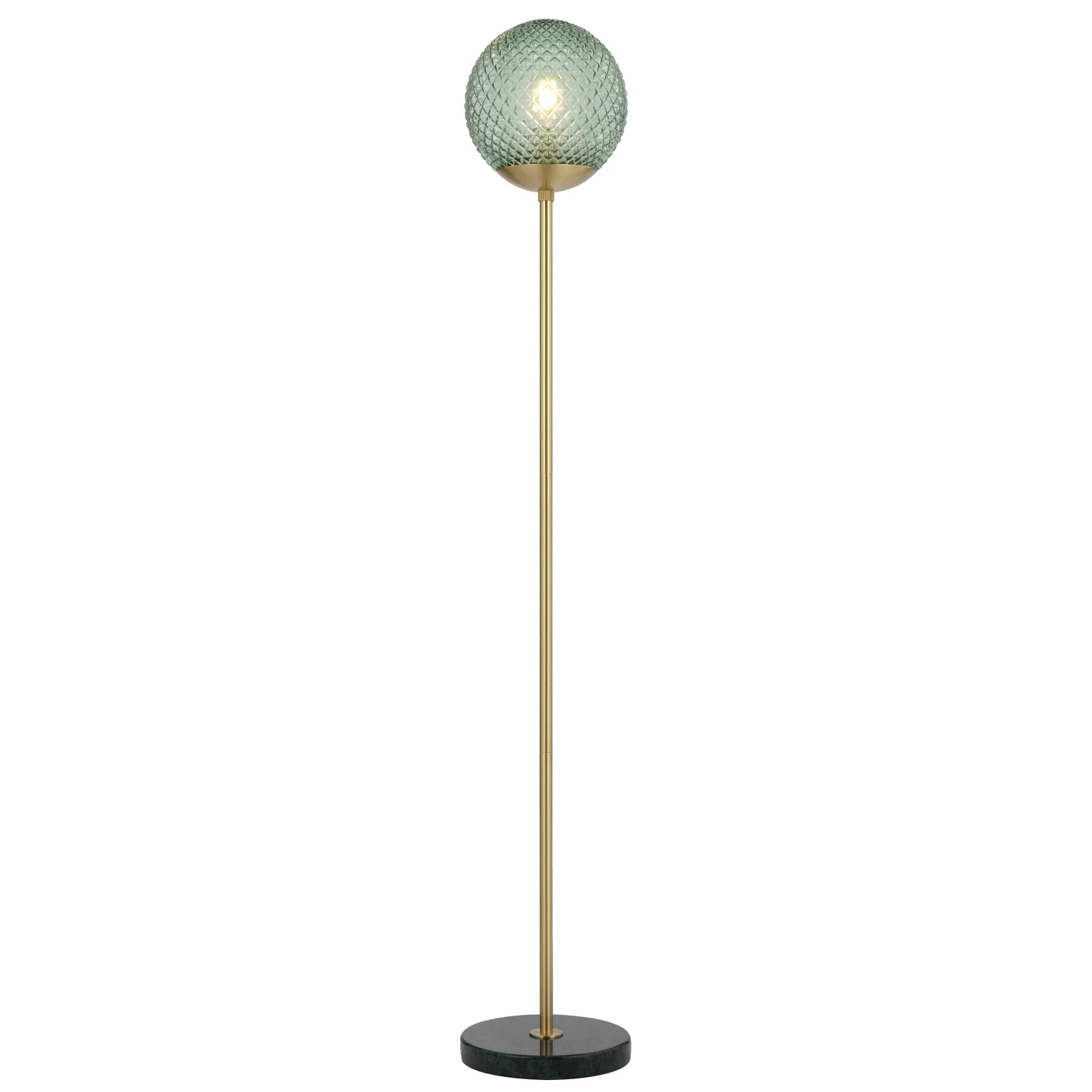 Erbil Black Marble Green Glass Floor Lamp
