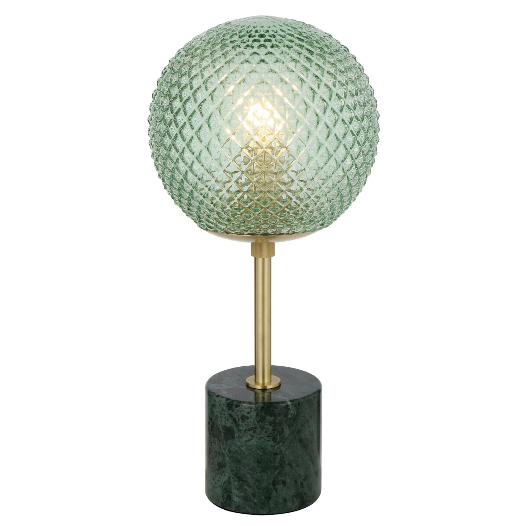 Erbil Black Marble Green Glass Table Lamp