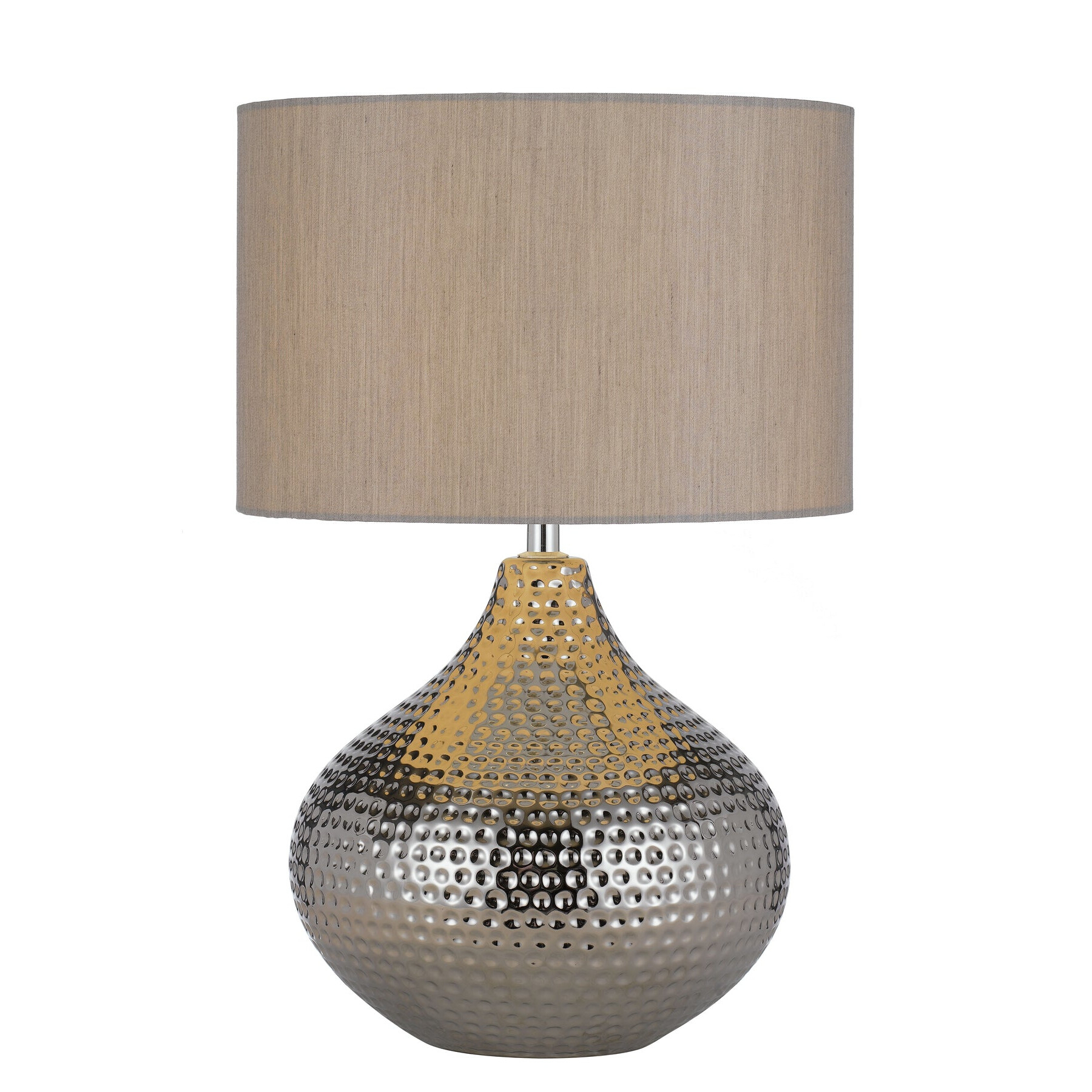 Halle Full Silver Ceramic Table Lamp