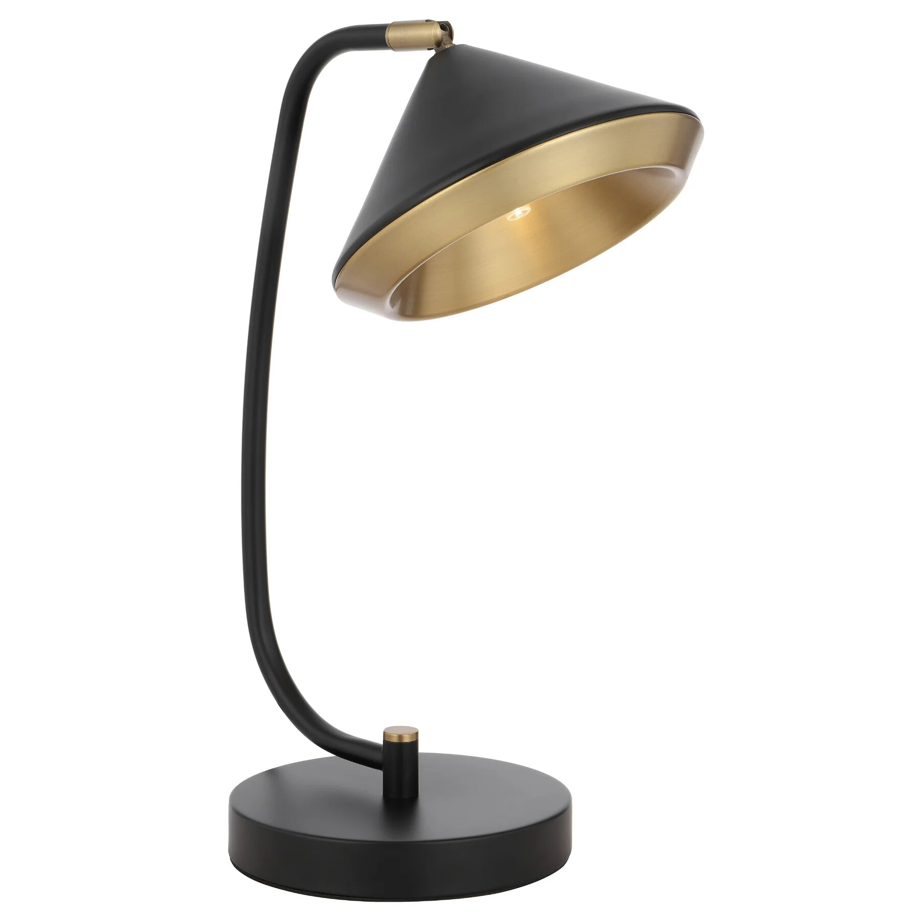 Lanzhou Black Brass Cone Shade Table Lamp