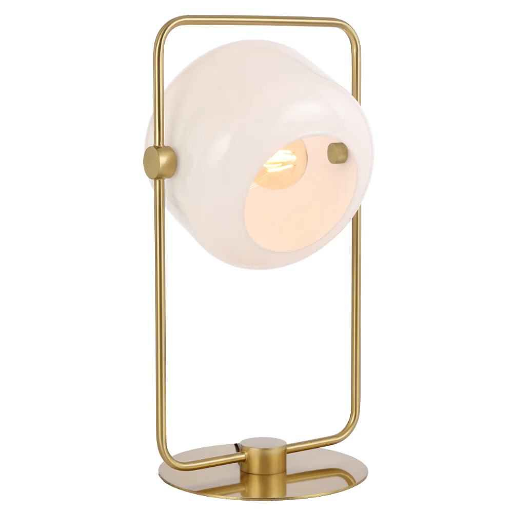 Rochelle Gold Opal Glass Table Lamp