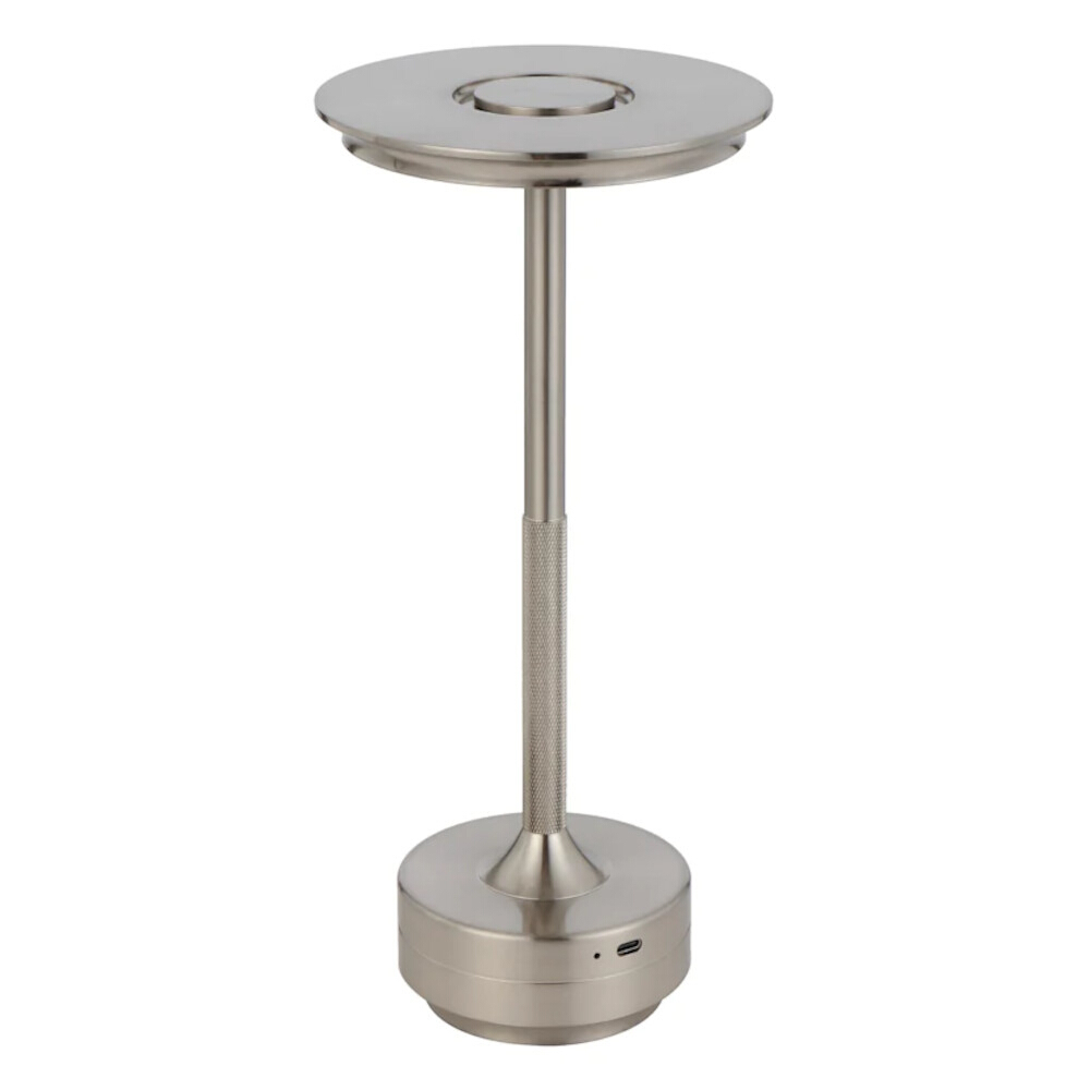 Zaragoza Glossy Nickel Dimmable Table Lamp