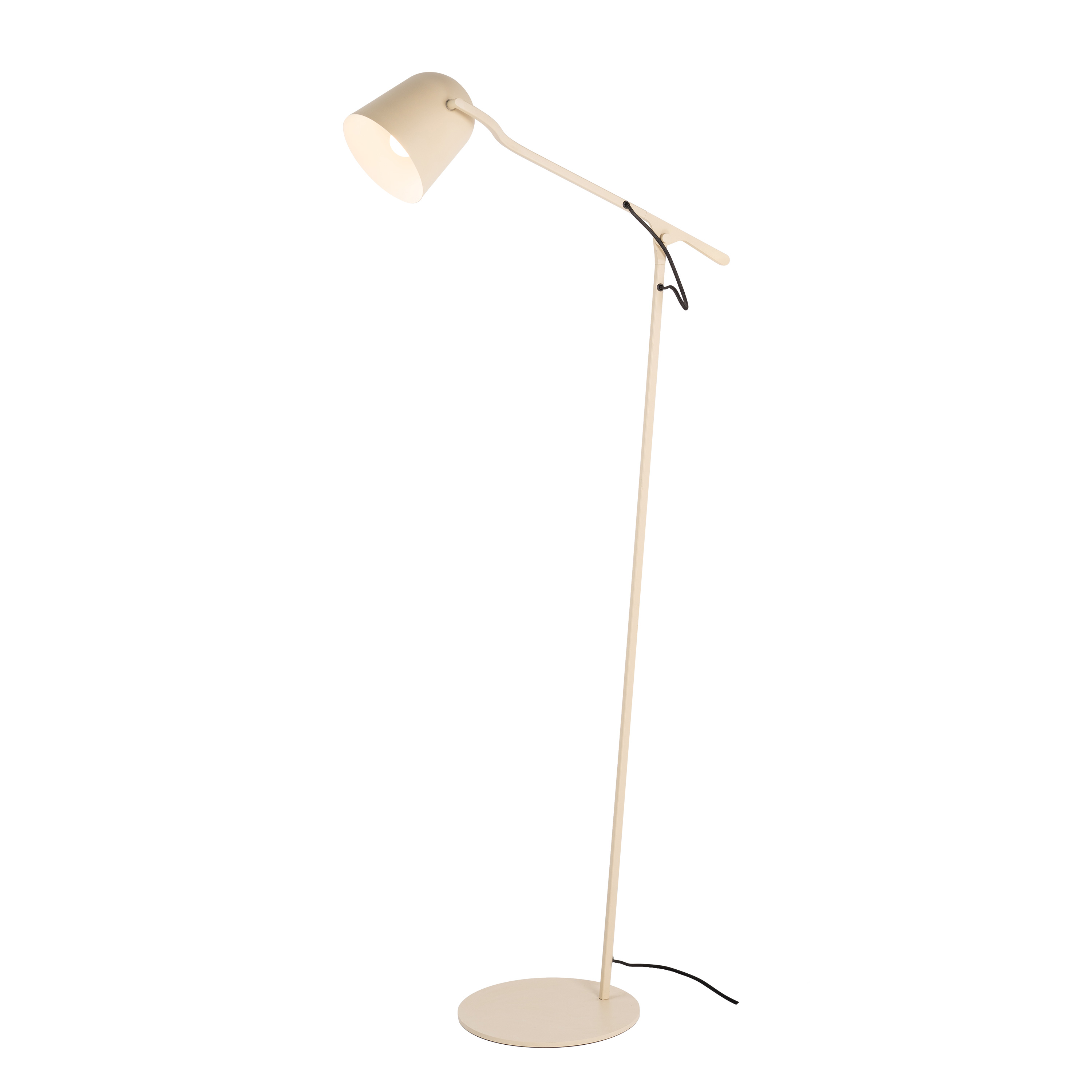 Cleo Rice White Metal Floor Lamp