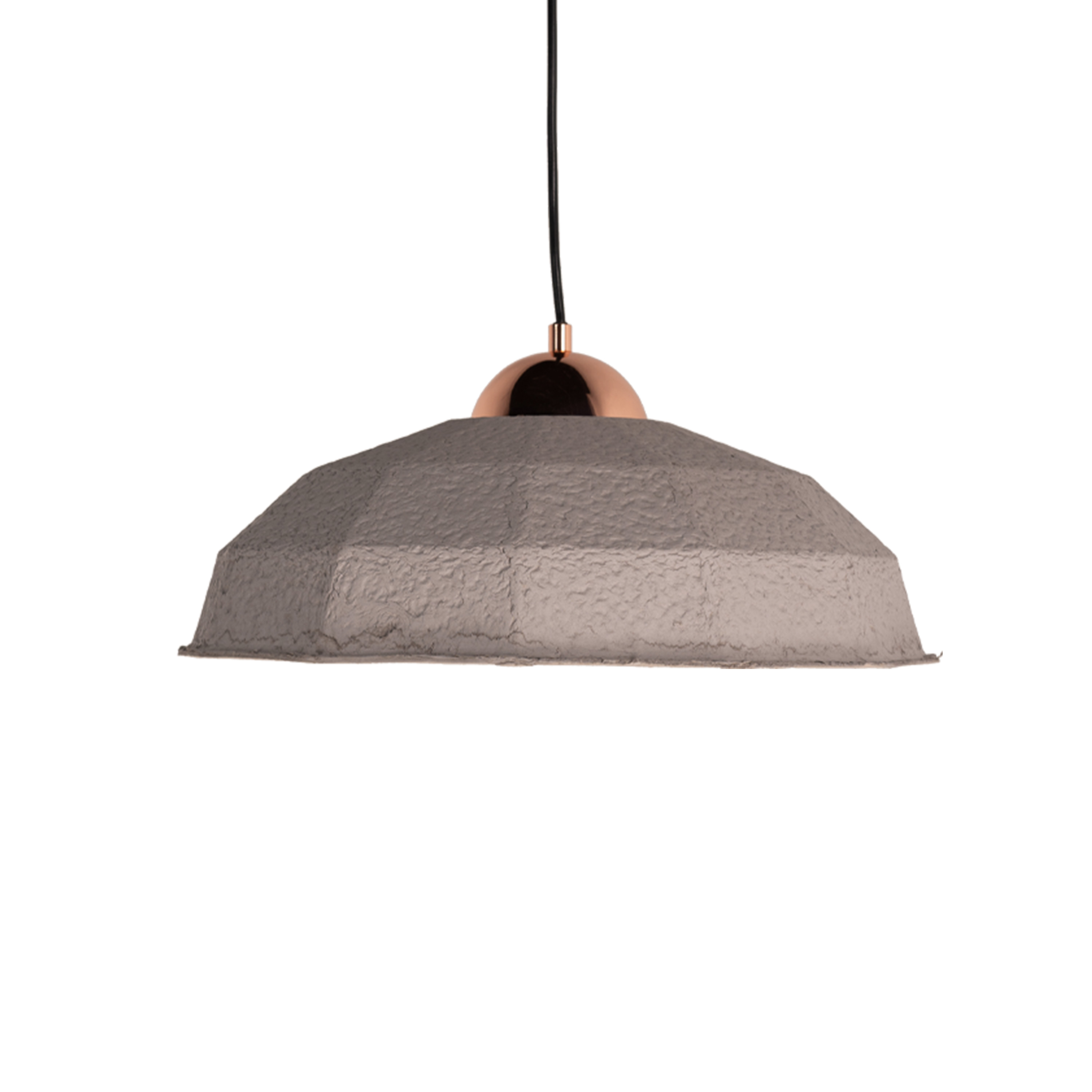 Pulp Gray Paper Shade Pendant Light