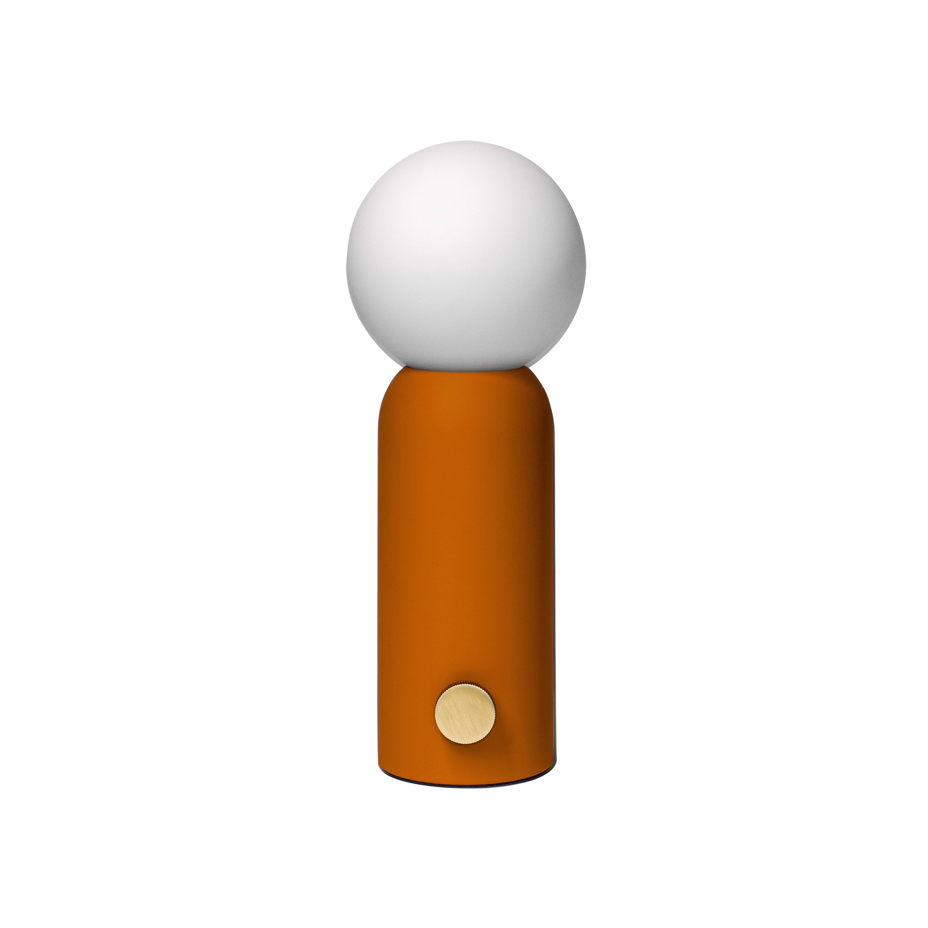 Ele Portable Opal Glass Orange Table Lamp